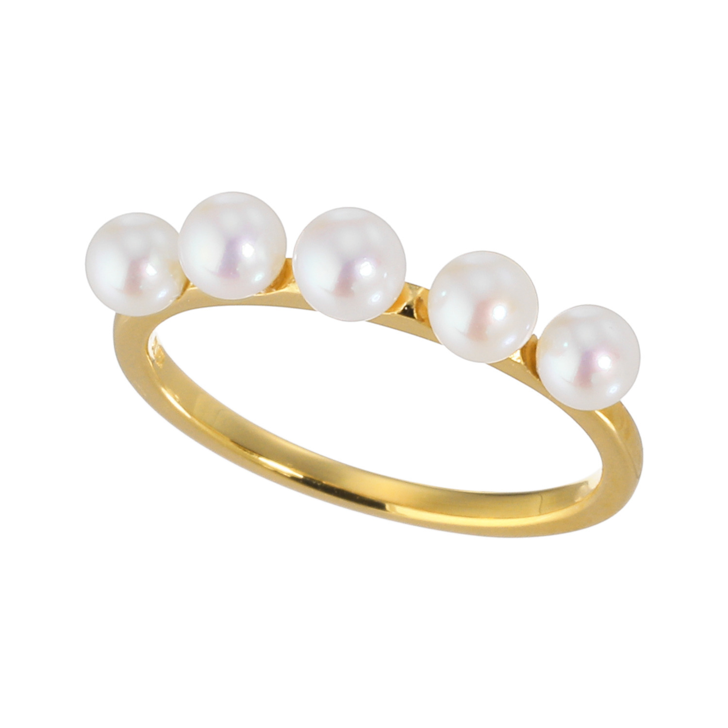 ペレフェリーク シルバー ベビー淡水パール ラインデザインリング