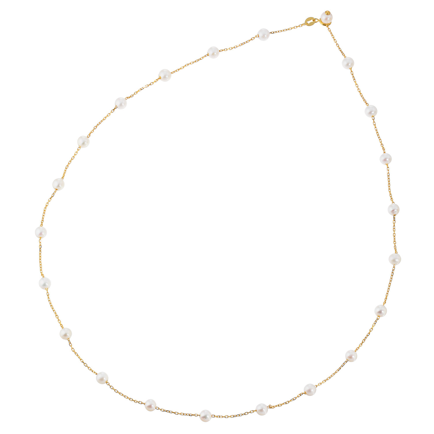 ペレフェリーク シルバー ベビー淡水パール ステーションネックレス