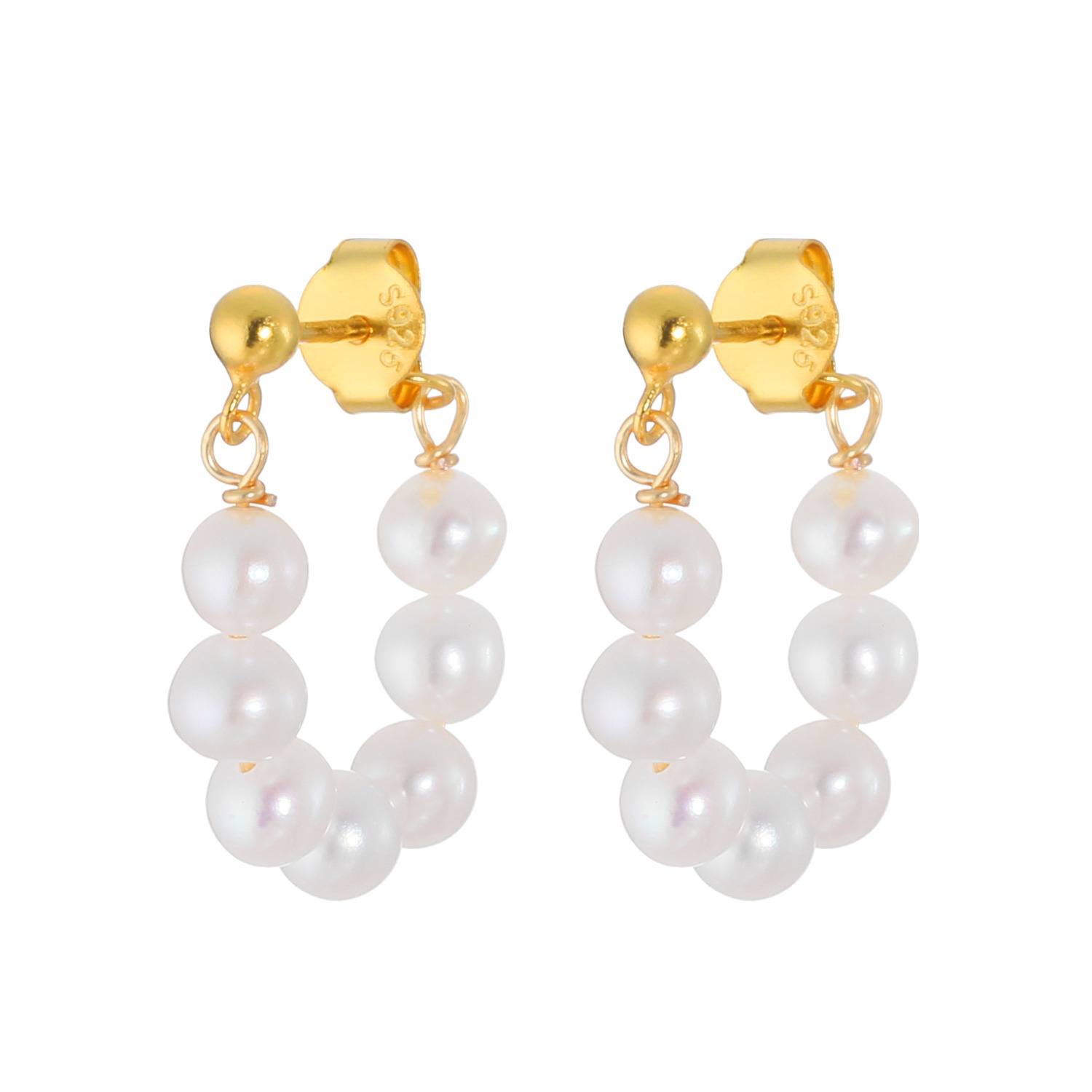 ペレフェリーク シルバー ベビー淡水パール ハギングフローピアス