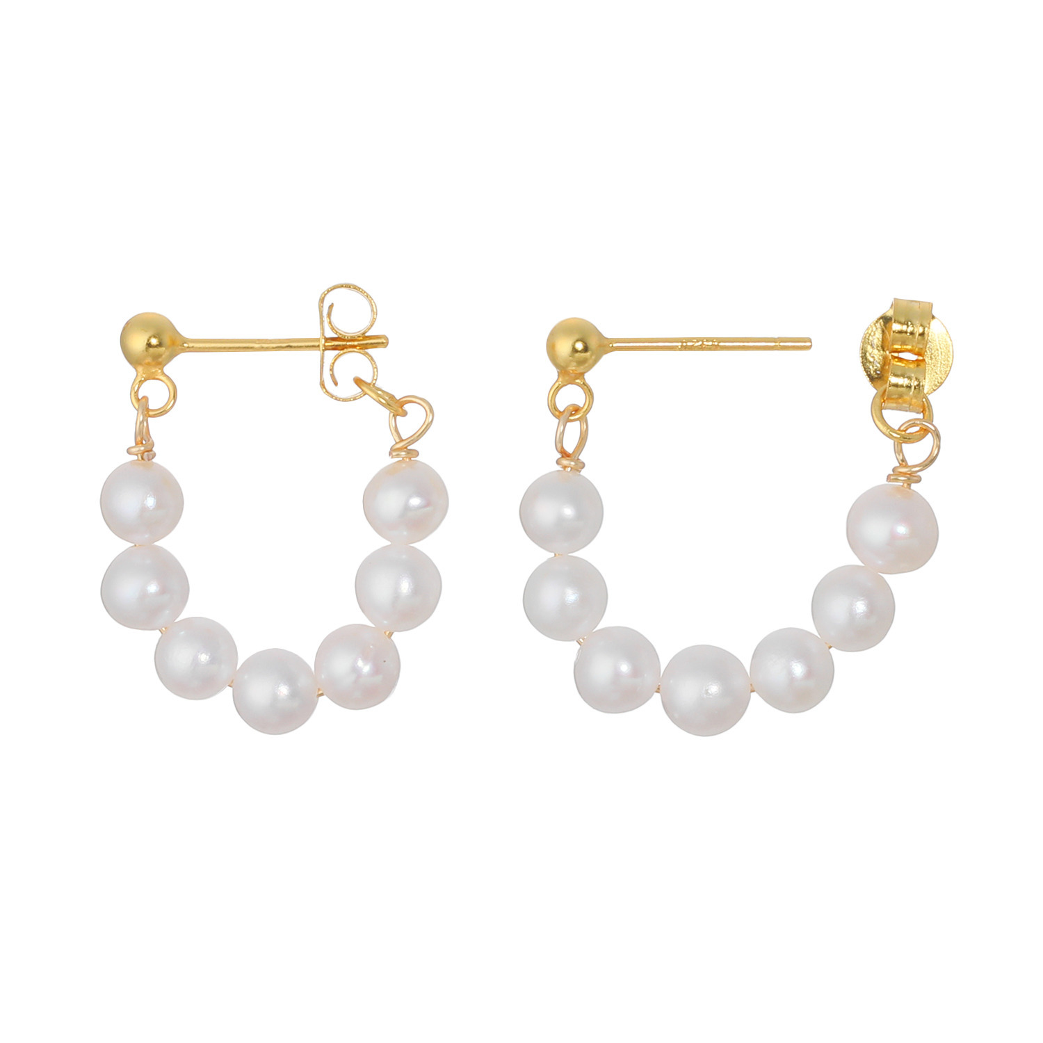 ペレフェリーク シルバー ベビー淡水パール ハギングフローピアス