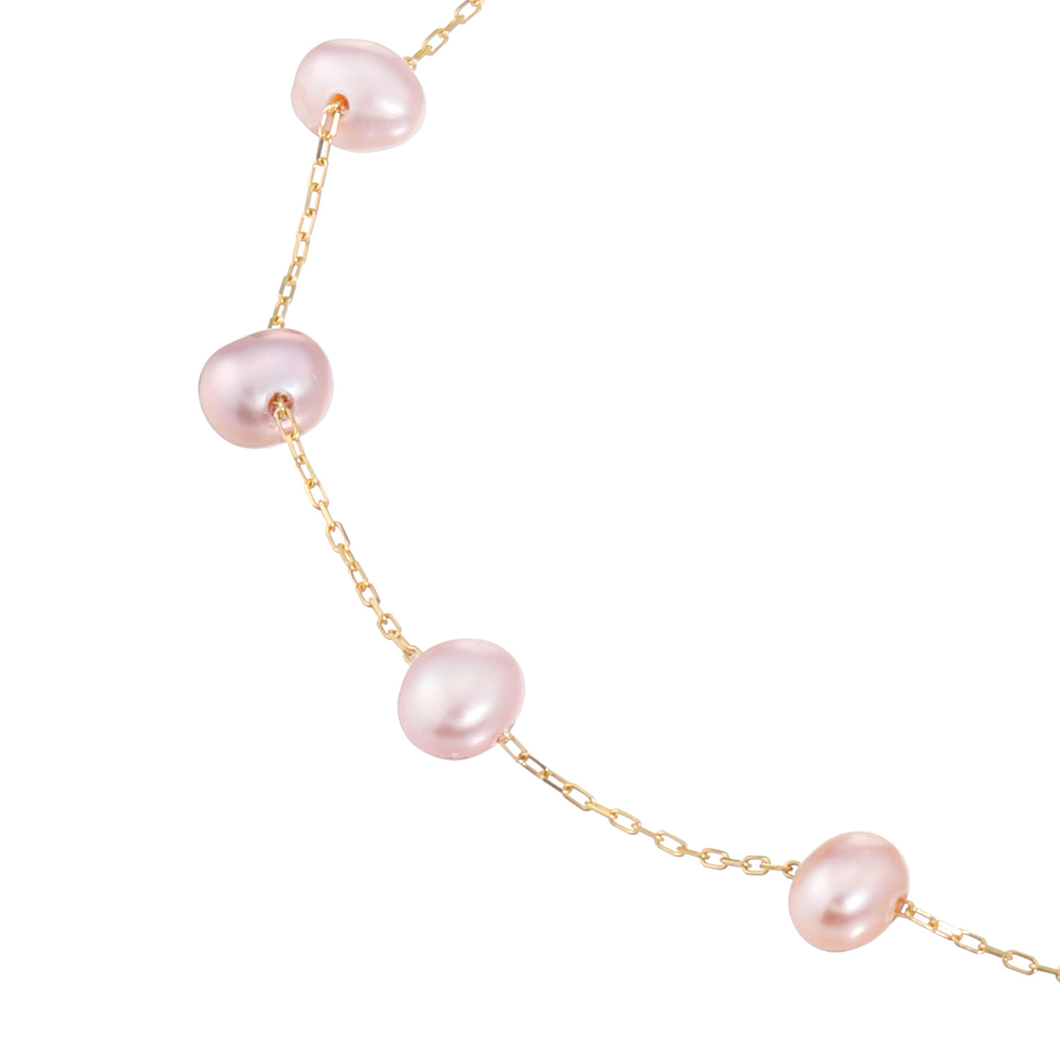 ペレフェリーク １０Ｋ ブロッサムカラー ベビー淡水パール ステーションブレスレット