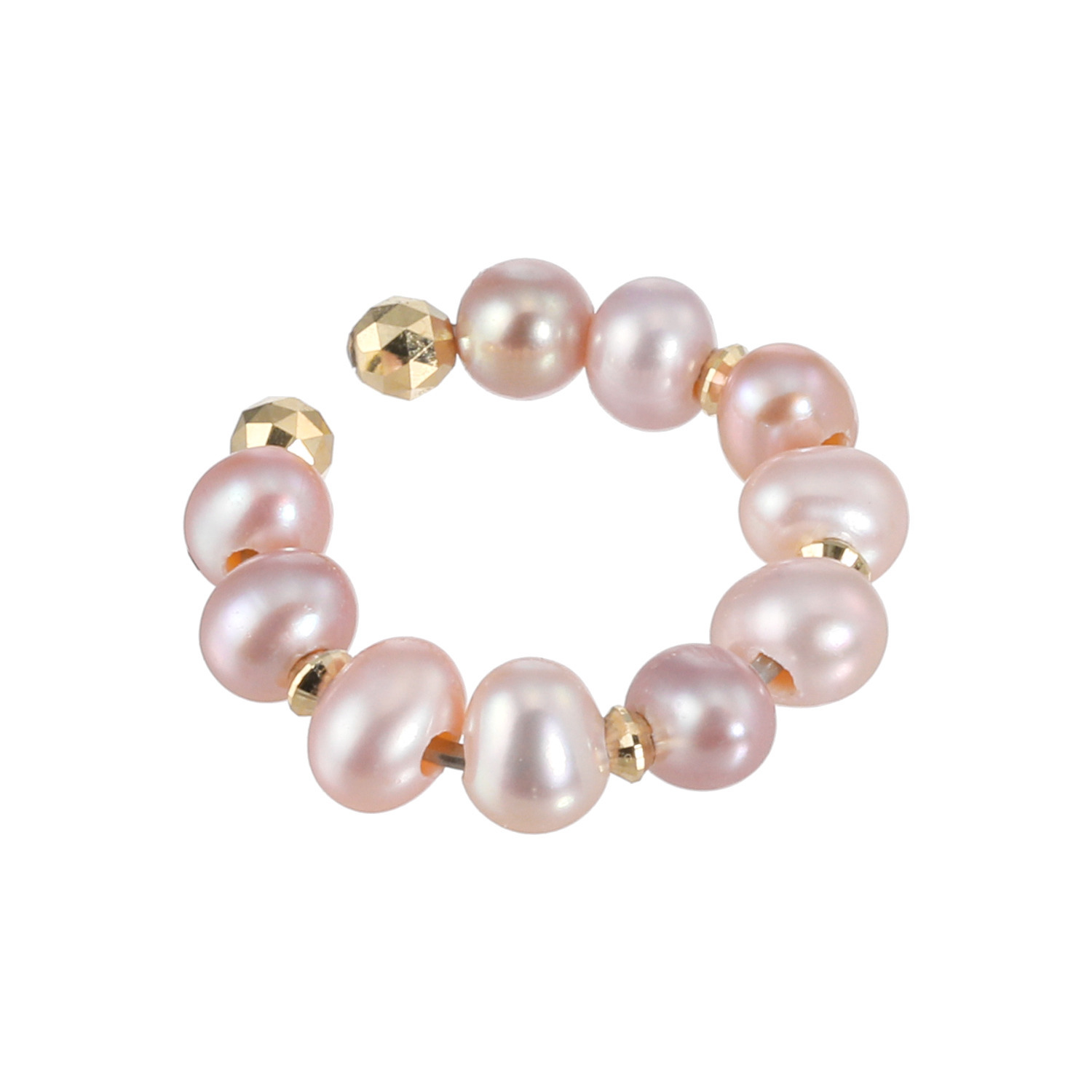 ペレフェリーク １０Ｋ ブロッサムカラー ベビー淡水パール イヤーカフ ＜片側用＞