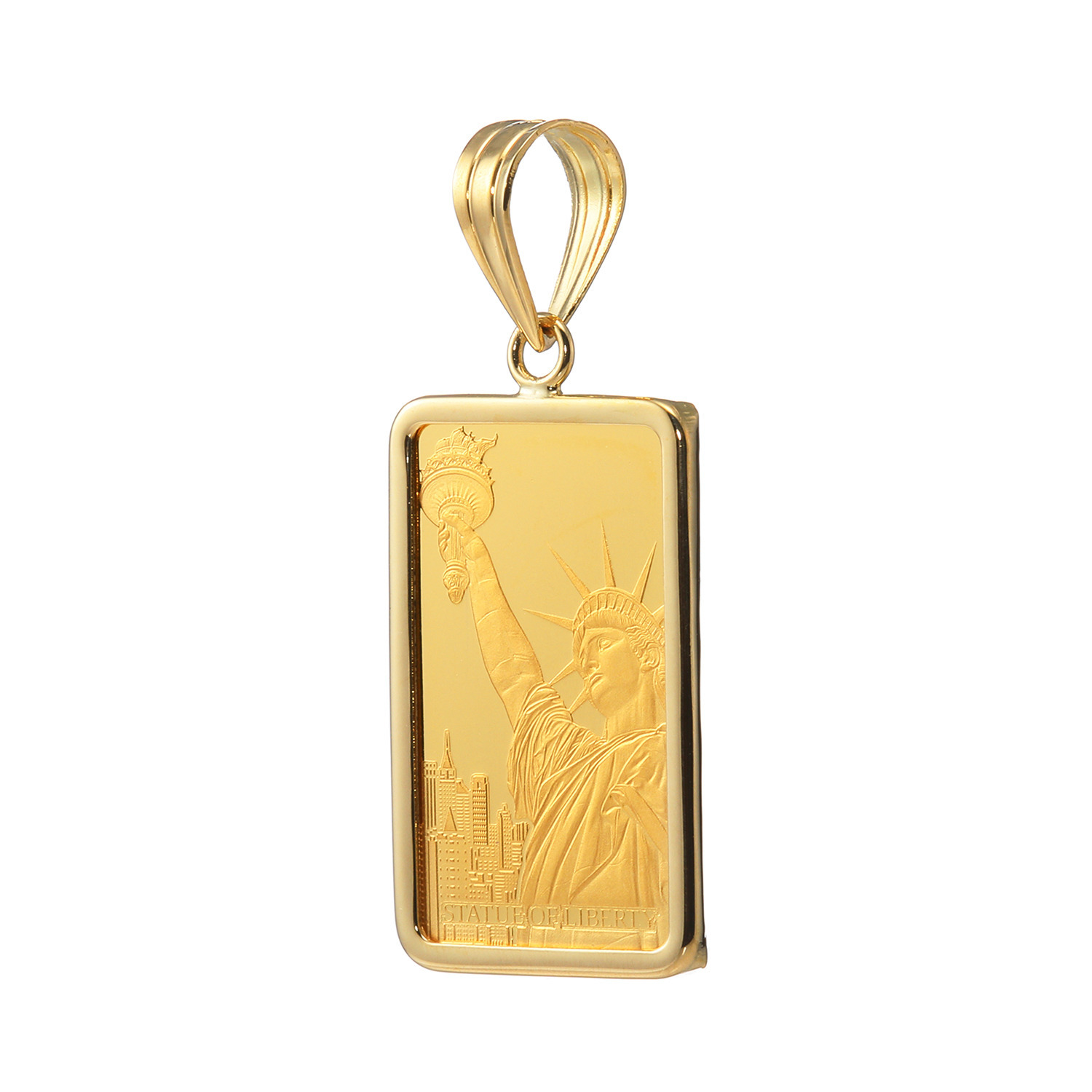 祈平 純金２ｇＵＰ ＰＡＭＰ社製 リバティインゴット ペンダントトップ