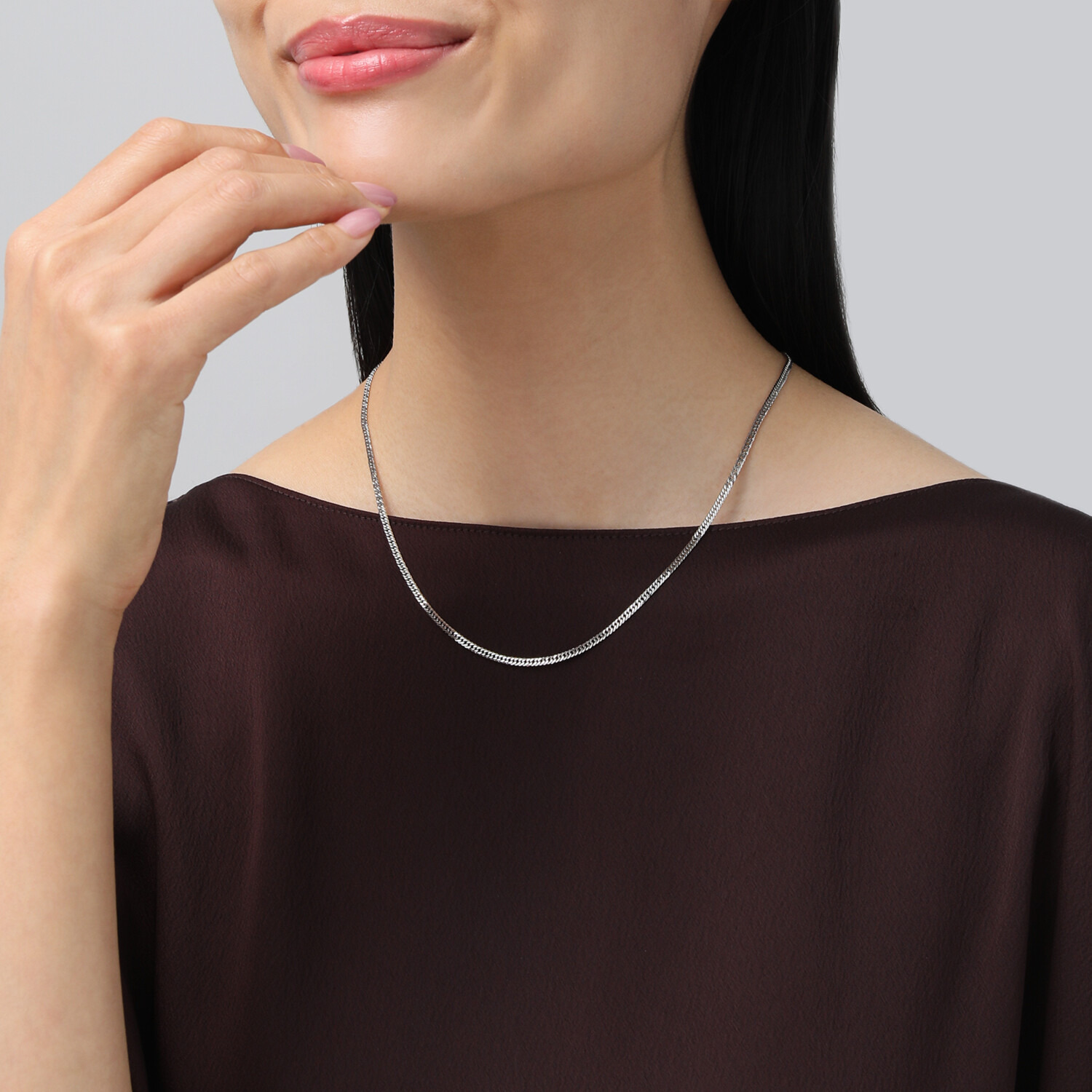 祈平 純プラチナ ９ｇＵＰ ６面ダブル喜平チェーン ネックレス