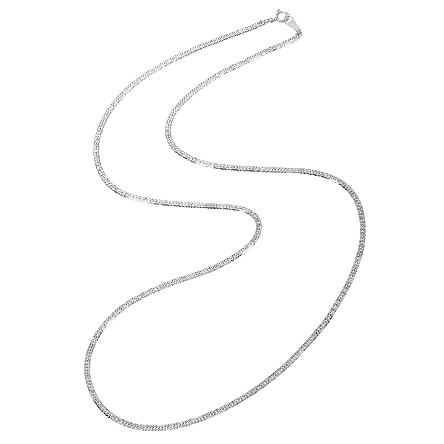 祈平 純プラチナ １３ｇＵＰ ６面ダブル喜平チェーン ロングネックレス