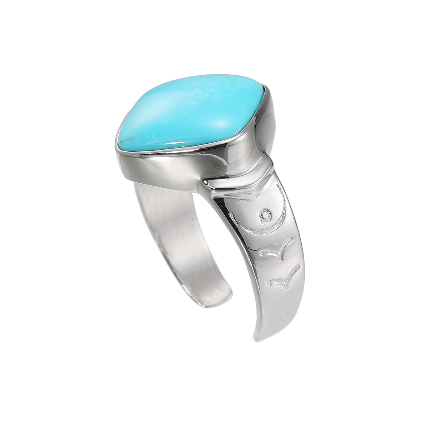 グランダム シルバー ターコイズ スクエアリング