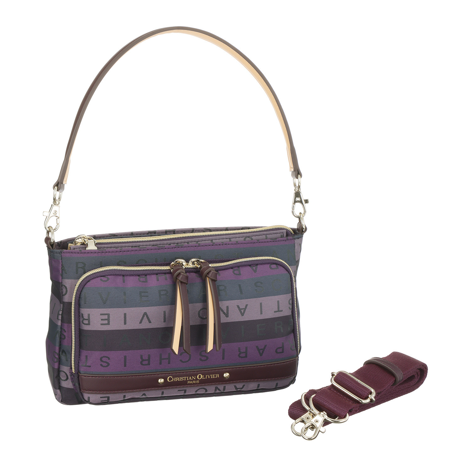 クリスチャン　オリビエ はっ水 グラデーションジャガード ２ウェイ多機能ポシェット