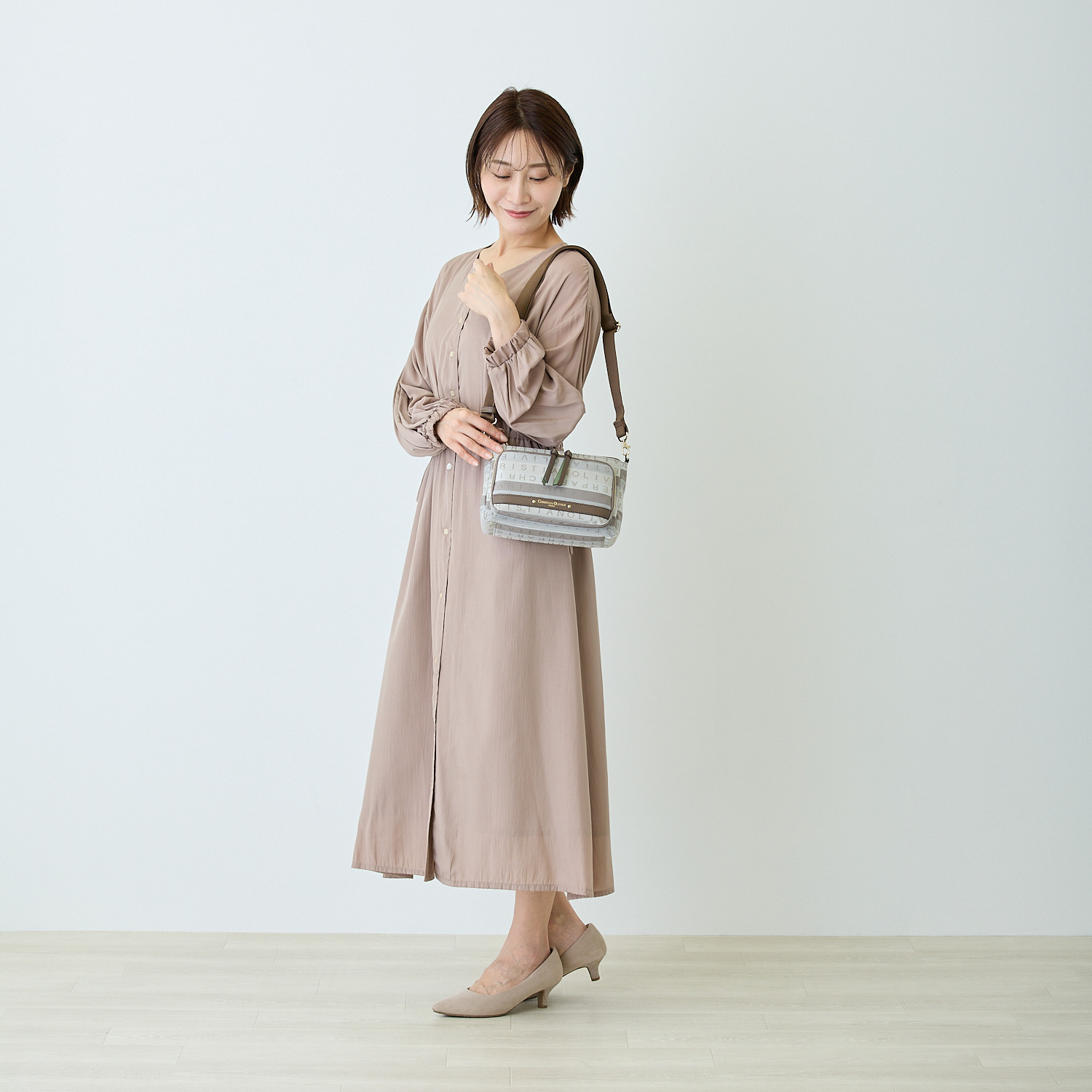 クリスチャン　オリビエ はっ水 グラデーションジャガード ２ウェイ多機能ポシェット