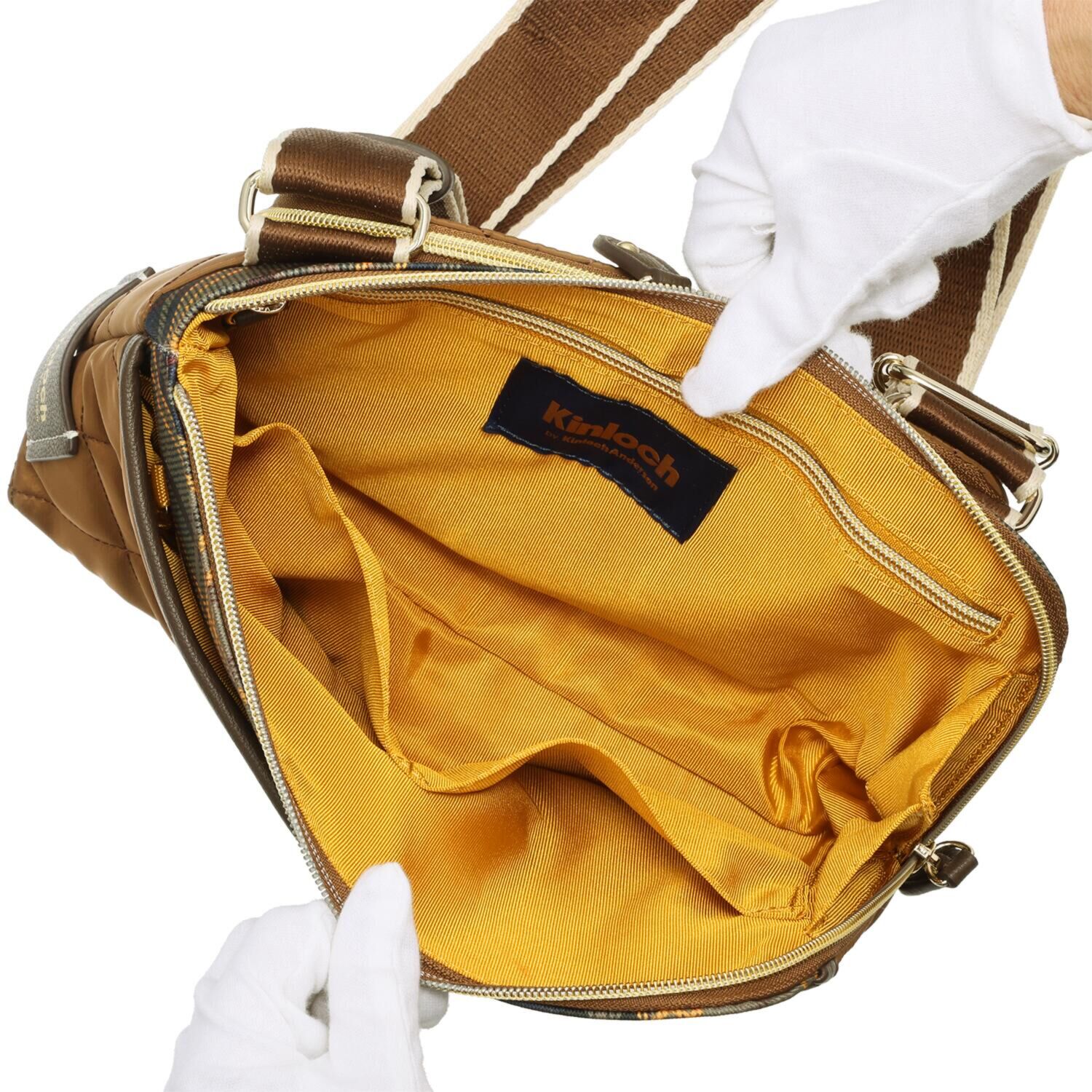 キンロック　バイ キンロックアンダーソン ダイヤモンドキルティング Ｌ字型ファスナー ショルダーバッグ