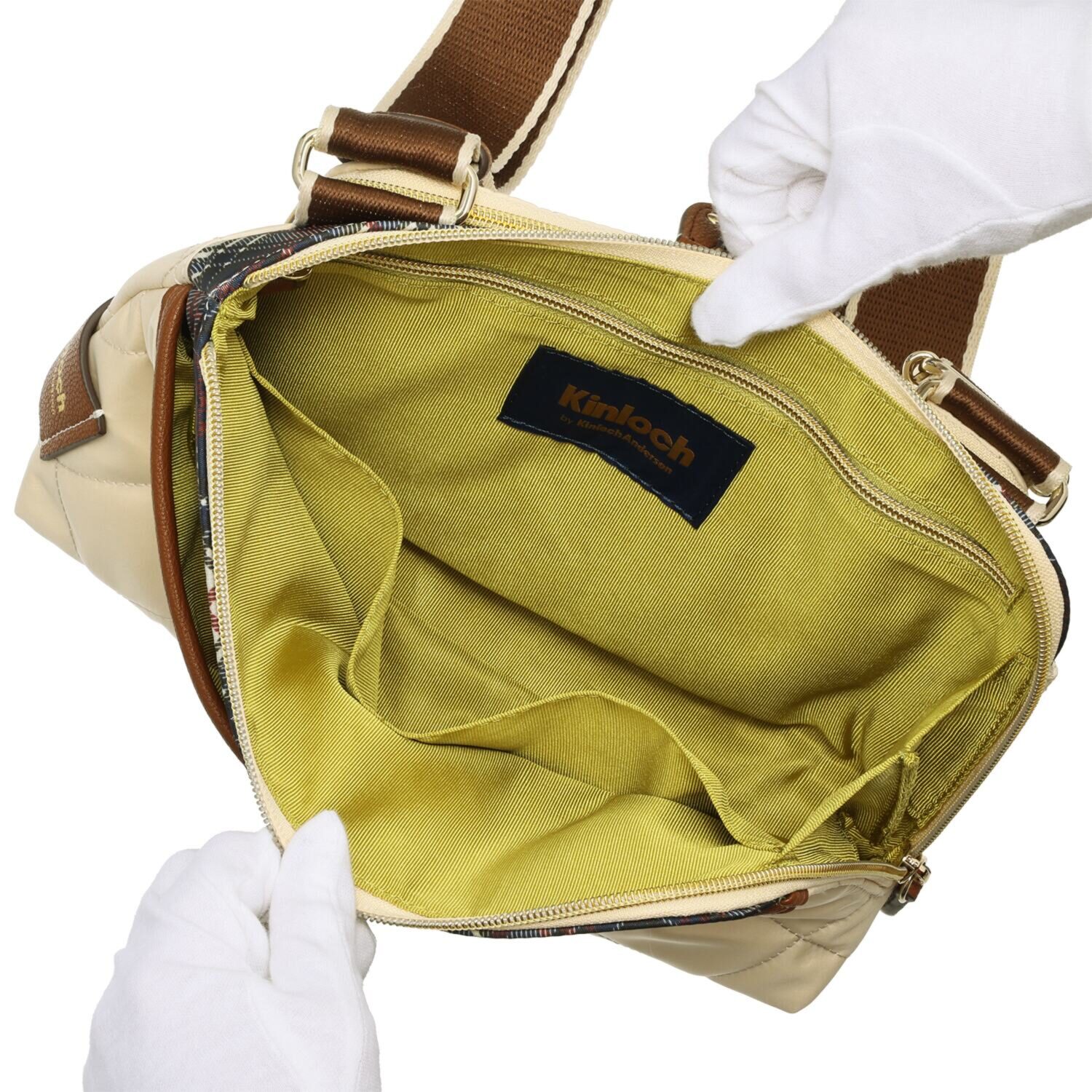 キンロック　バイ キンロックアンダーソン ダイヤモンドキルティング Ｌ字型ファスナー ショルダーバッグ