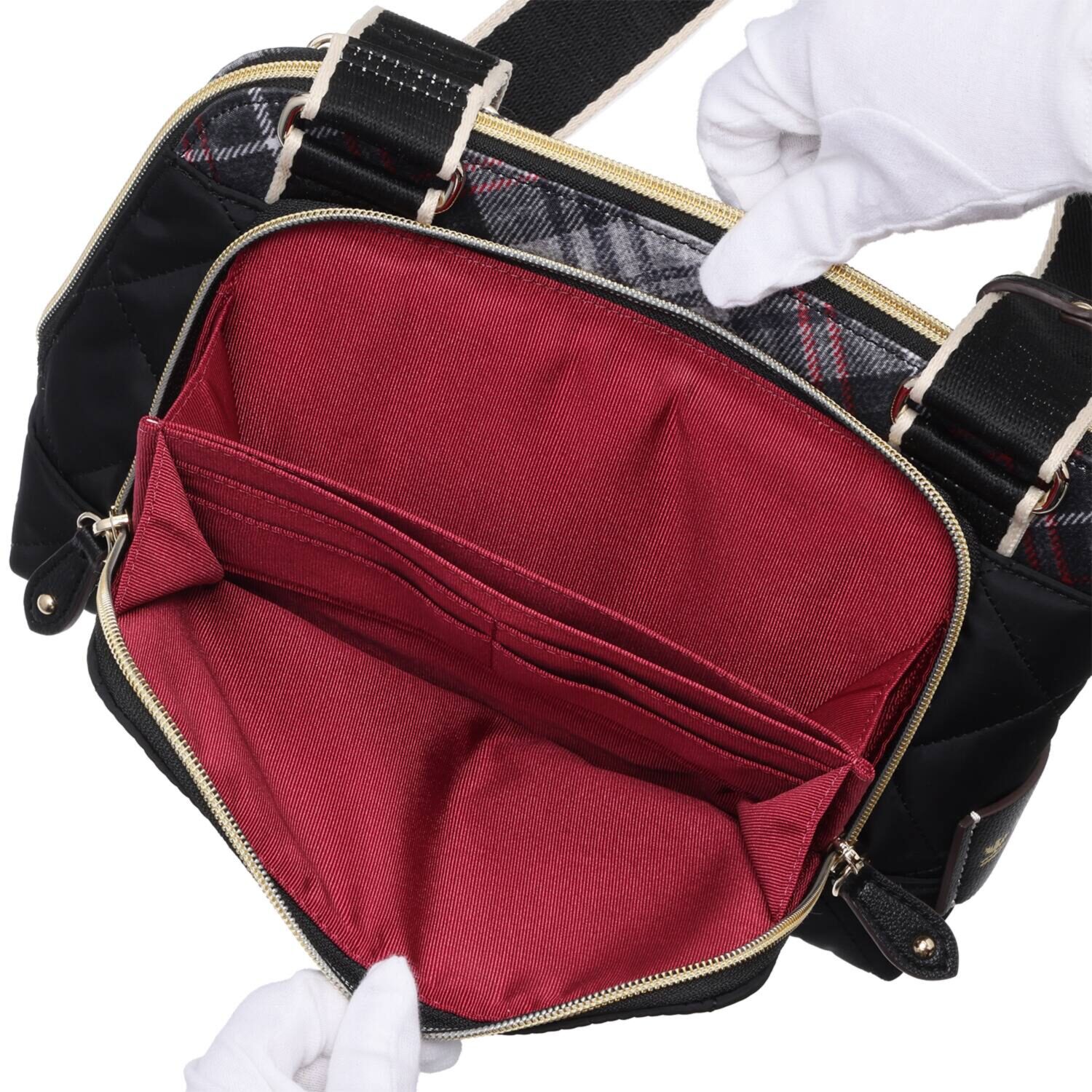 キンロック　バイ キンロックアンダーソン ダイヤモンドキルティング Ｌ字型ファスナー ショルダーバッグ