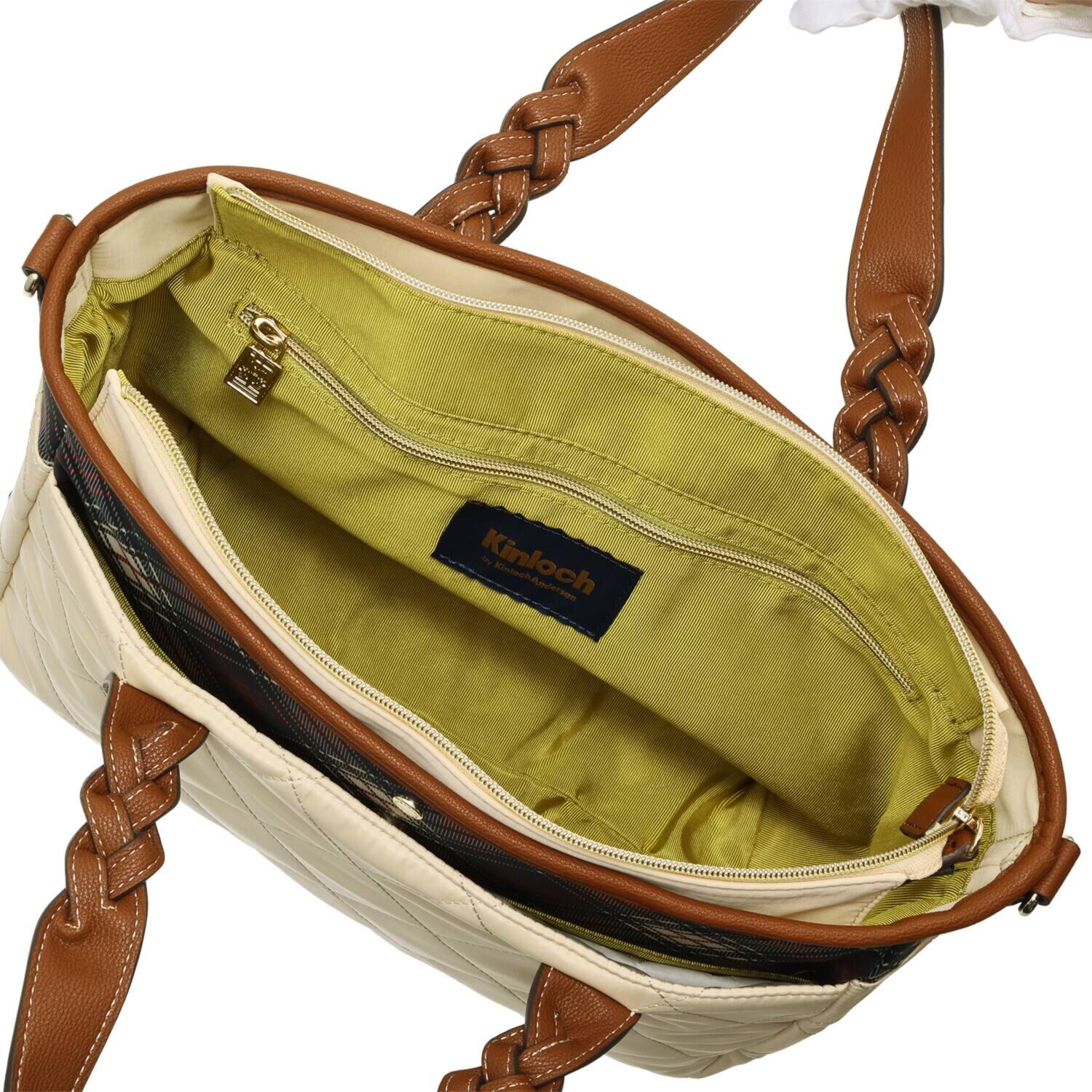 キンロック　バイ キンロックアンダーソン ダイヤモンドキルティング 編みハンドル ２ウェイトートバッグ