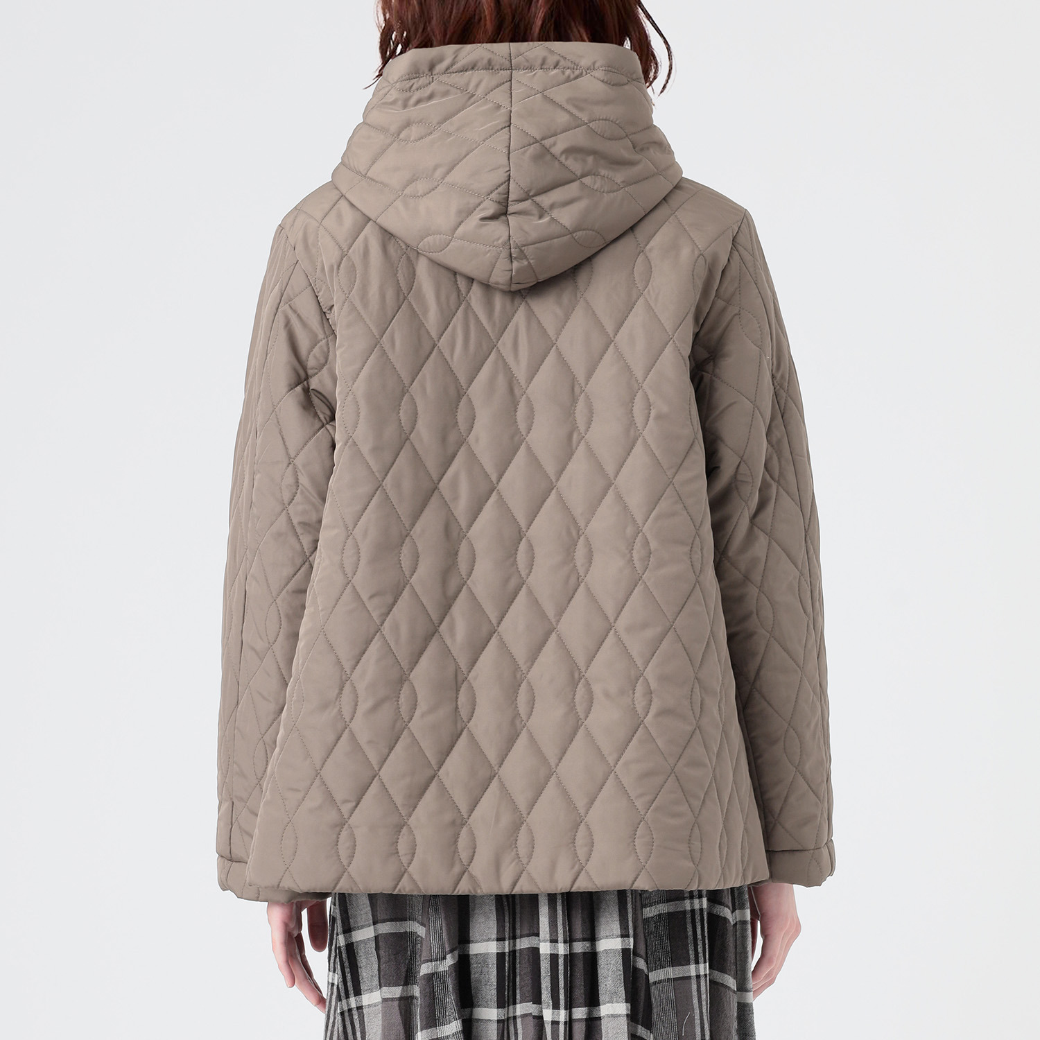 スタイル・ラヴィー 中綿入りキルト フーディー ライトジャケット