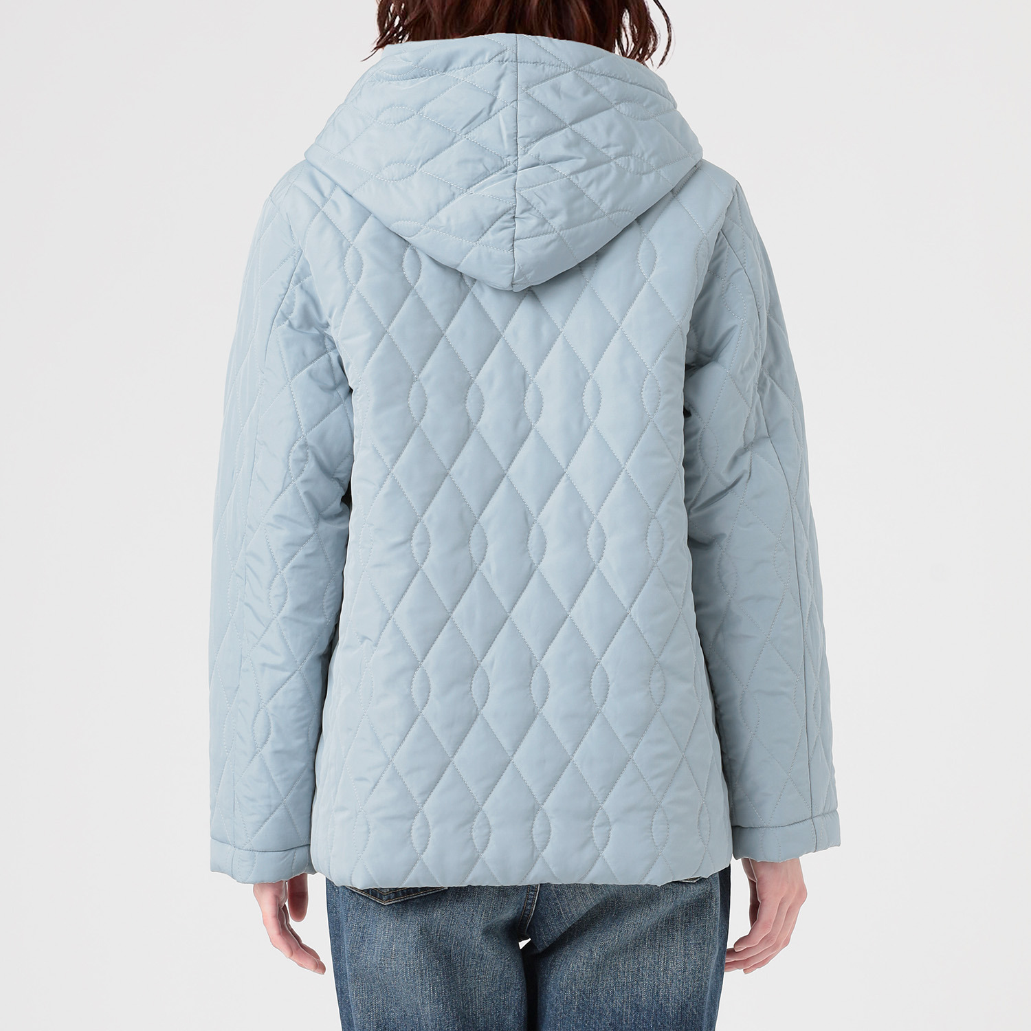 スタイル・ラヴィー 中綿入りキルト フーディー ライトジャケット