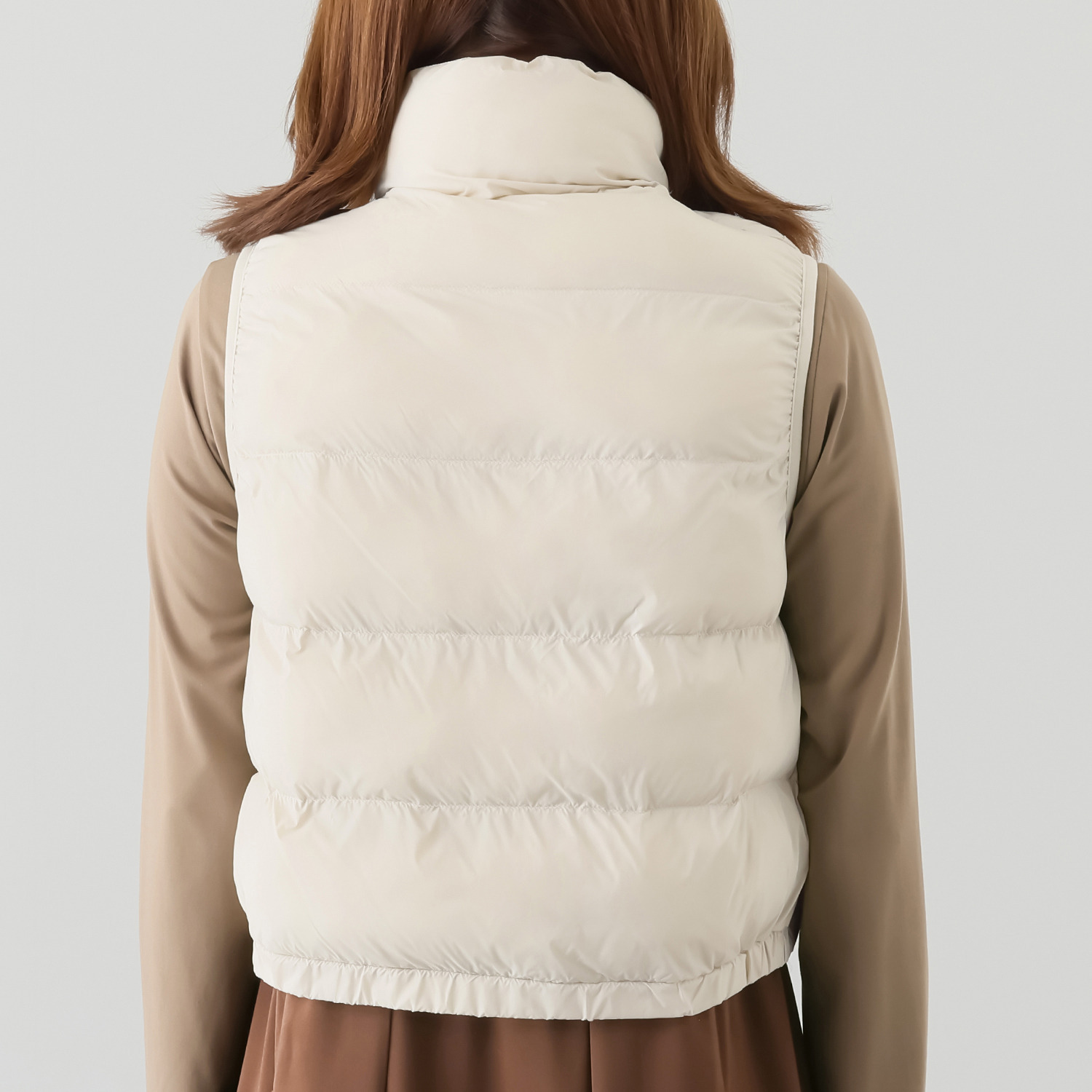 スタイル・ラヴィー 中綿入り 編み込み クロップトベスト