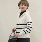 エムズ　スタイル ケーブル編アクセント ジッ...