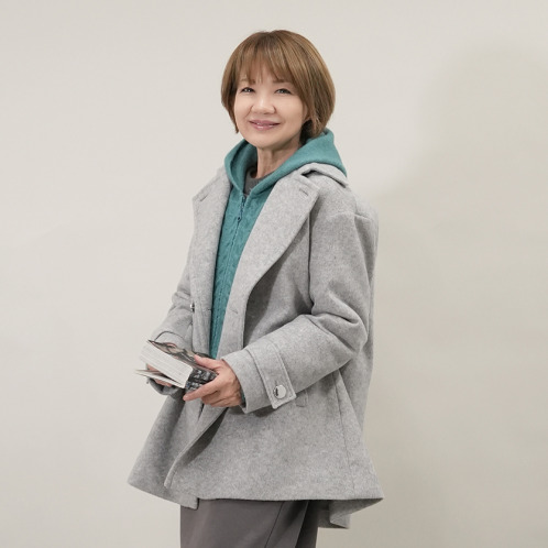 エムズ　スタイル ソフトビーバー調 ジャージー バックタックアクセント Ａラインシルエット ピーコート