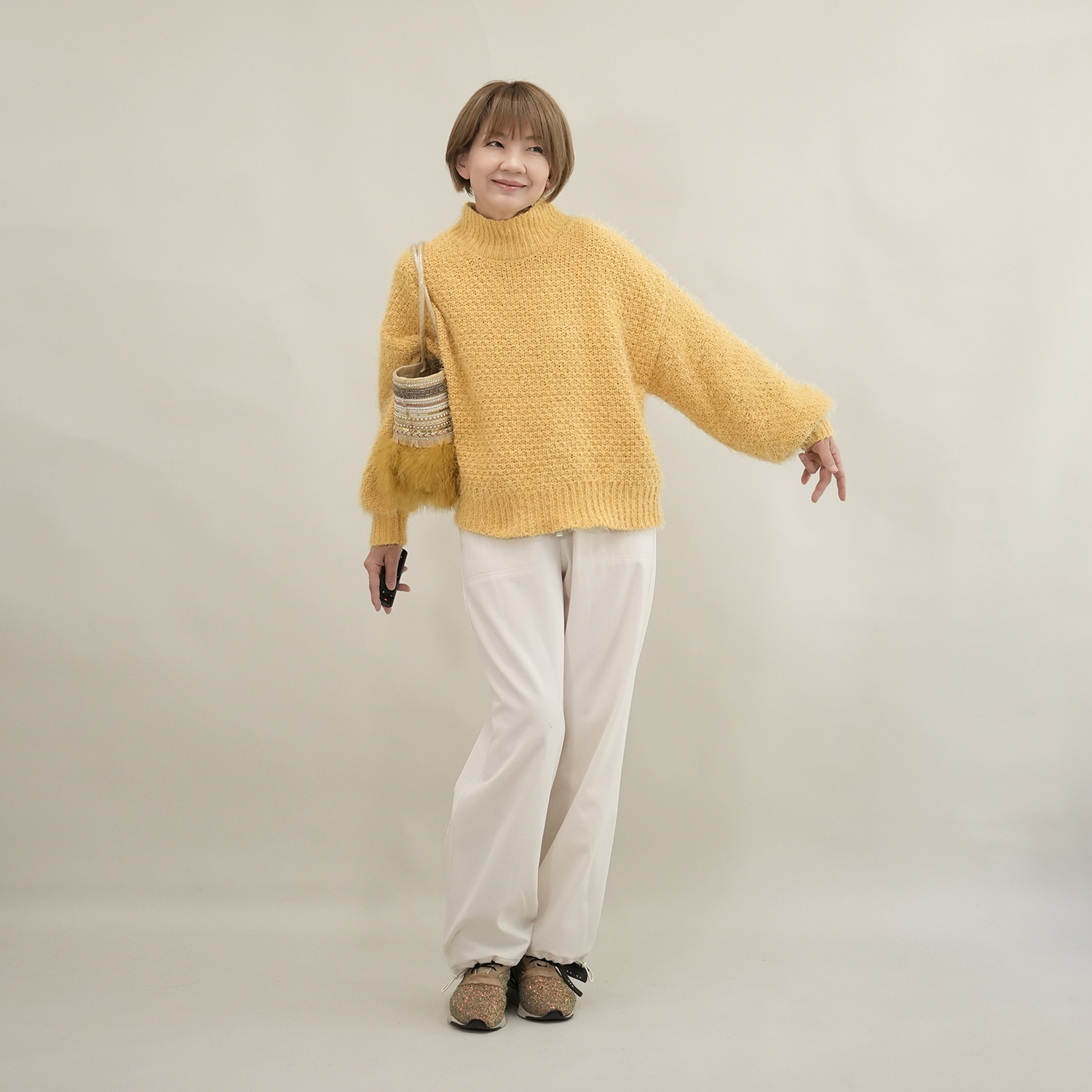 エムズ　スタイル 裏起毛ツイル バックシームアクセント 裾ドロストデザイン ベイカーセミワイドパンツ ＜股下７０ｃｍ＞