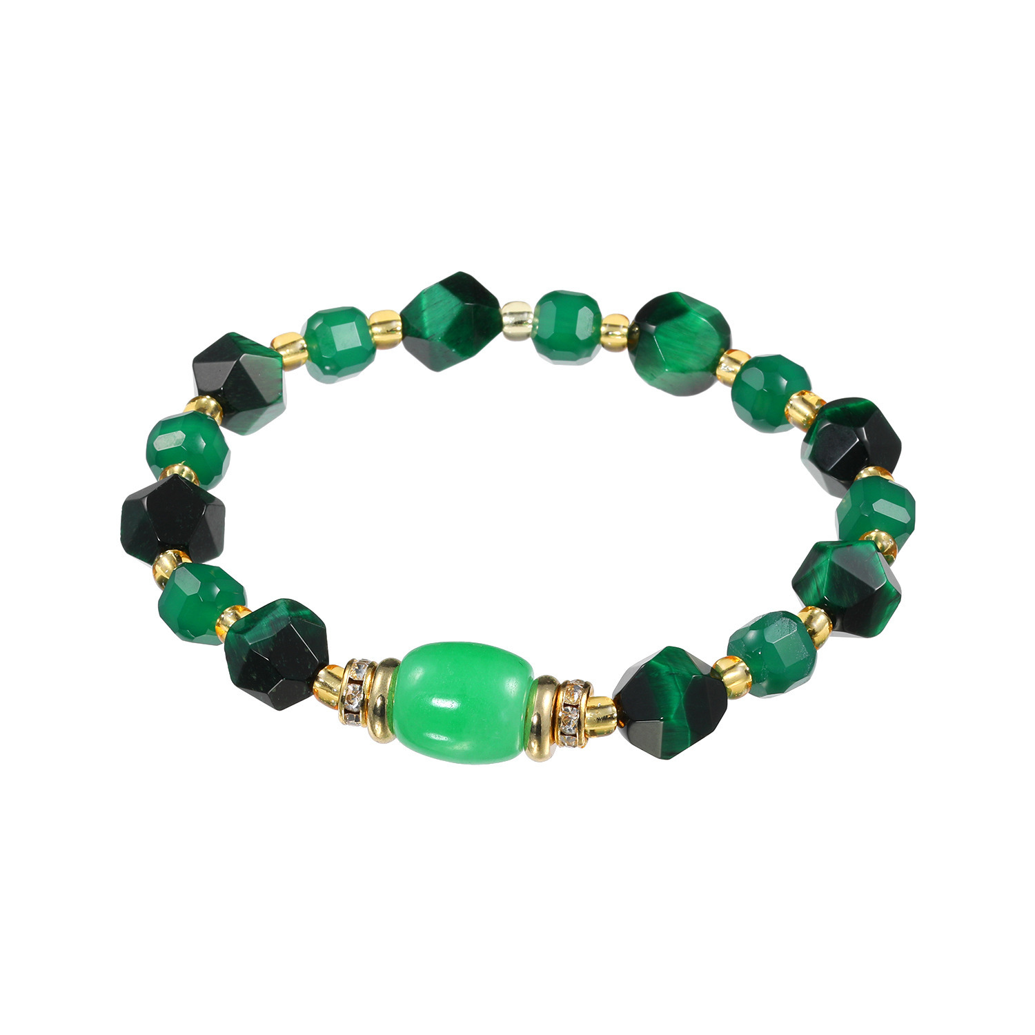 マイクローバー ジェムストーン 金運・仕事運を願う イラスティック ブレスレット