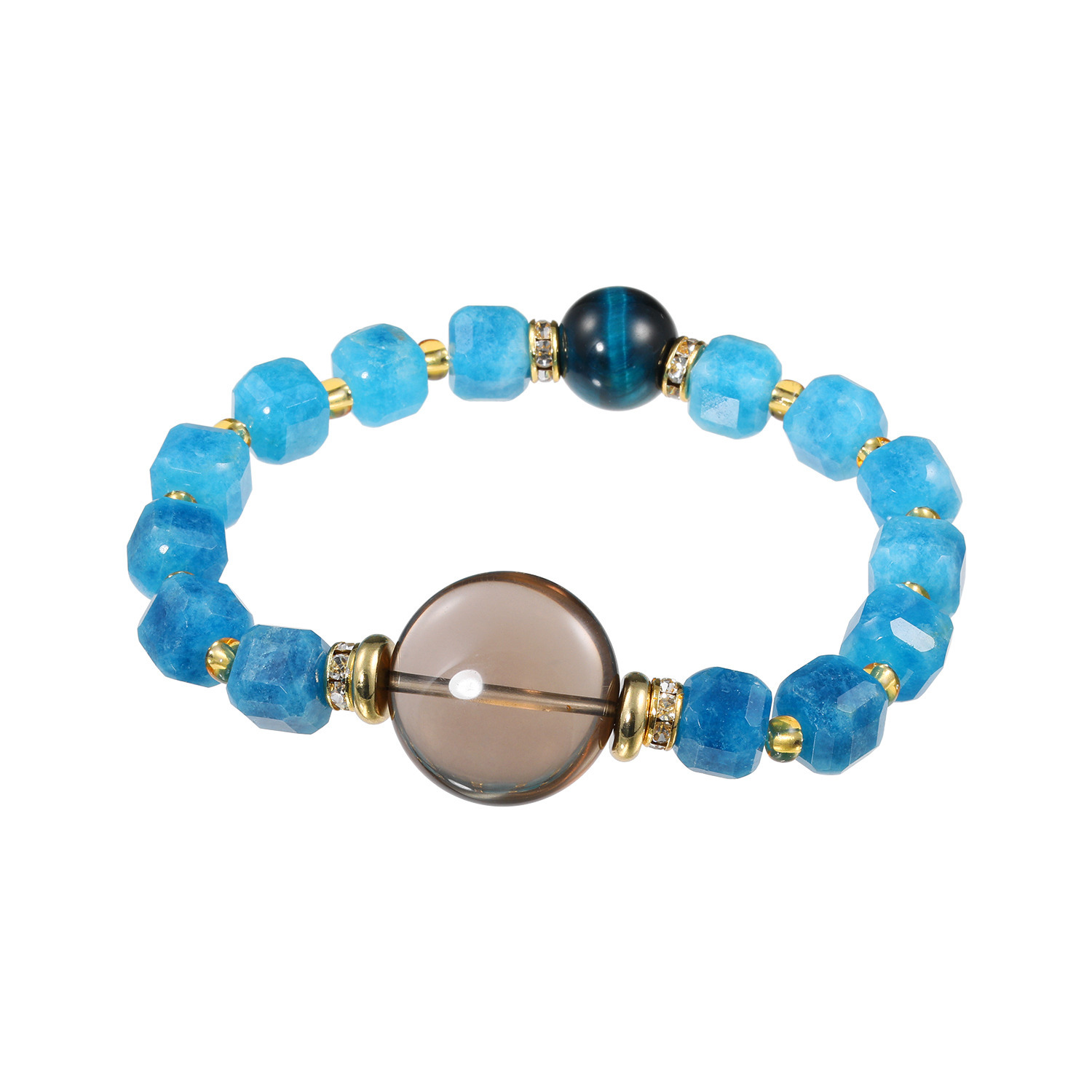 マイクローバー ジェムストーン 金運・仕事運を願う イラスティック ブレスレット