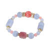 マイクローバー インカローズ＆ ブルーレースアゲート＆ フローライト イラスティック ブレスレット