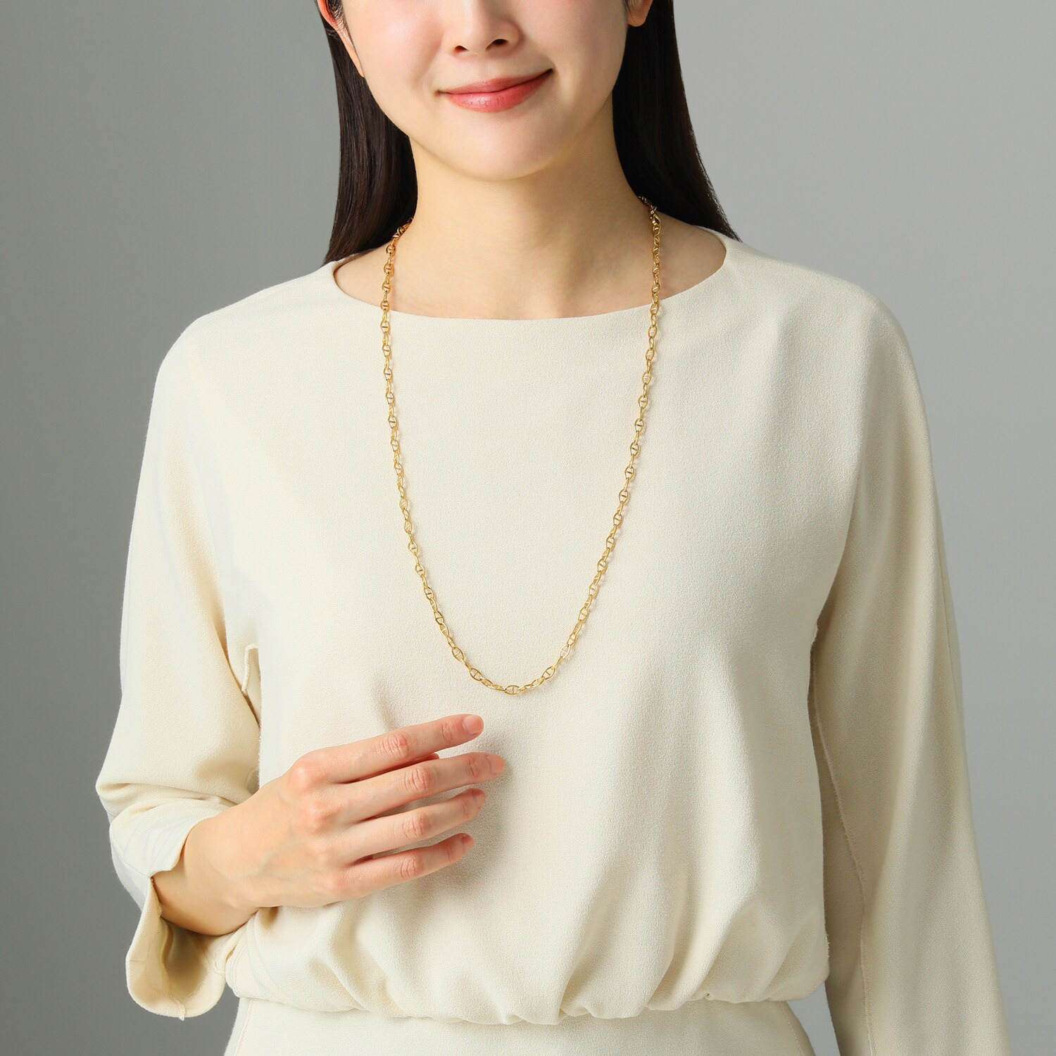 ステロ ステンレス マリーナチェーン ネックレス＆ ブレスレットセット