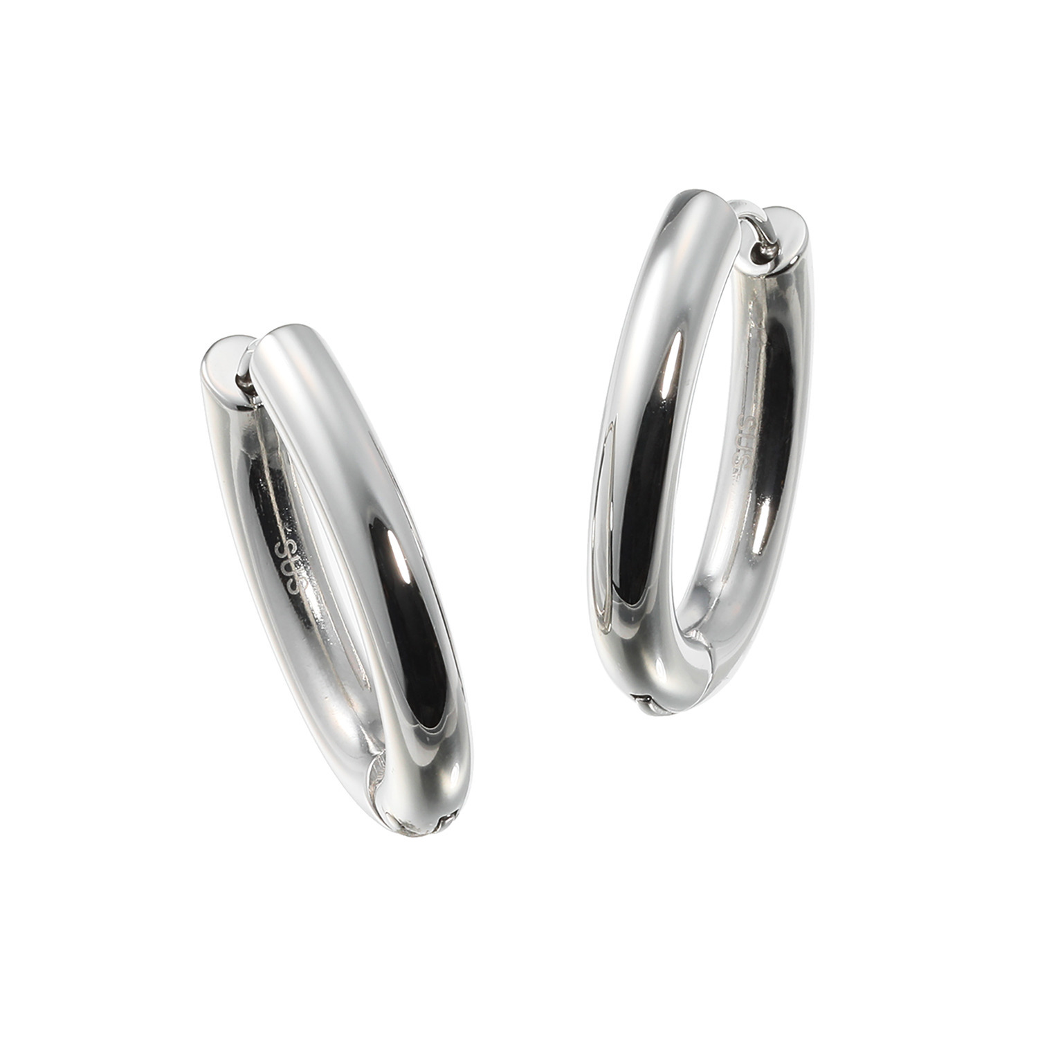 ステロ ステンレス オーバルフープ 中折れ式ピアス