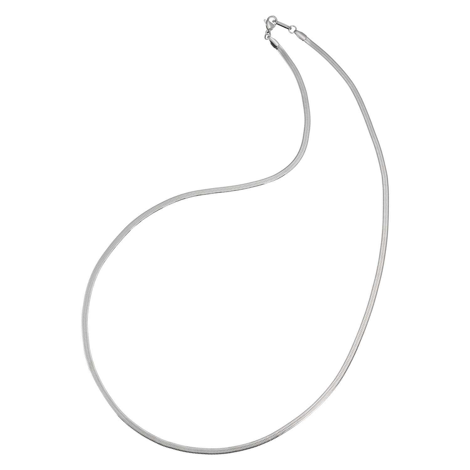 ステロ ステンレス ヘリンボーン ロングネックレス