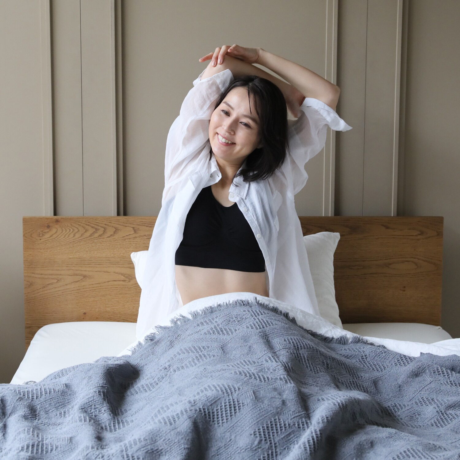 ホグスリープ 就寝時もゆったり着用！ 肩甲骨ナイトブラ （磁気インナー）