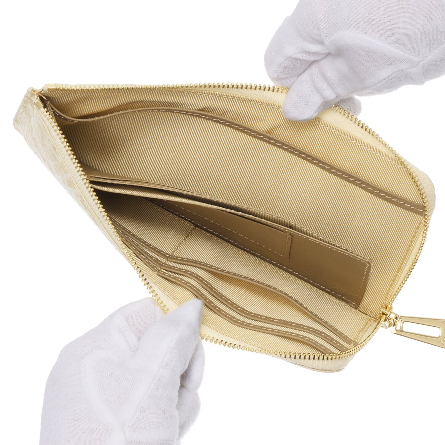 レザージュエルズ ギャレリア　ココリュクス トスカーナ社製 牛革クロコダイル型押し レオパードプリント Ｌ字型スマートウォレット