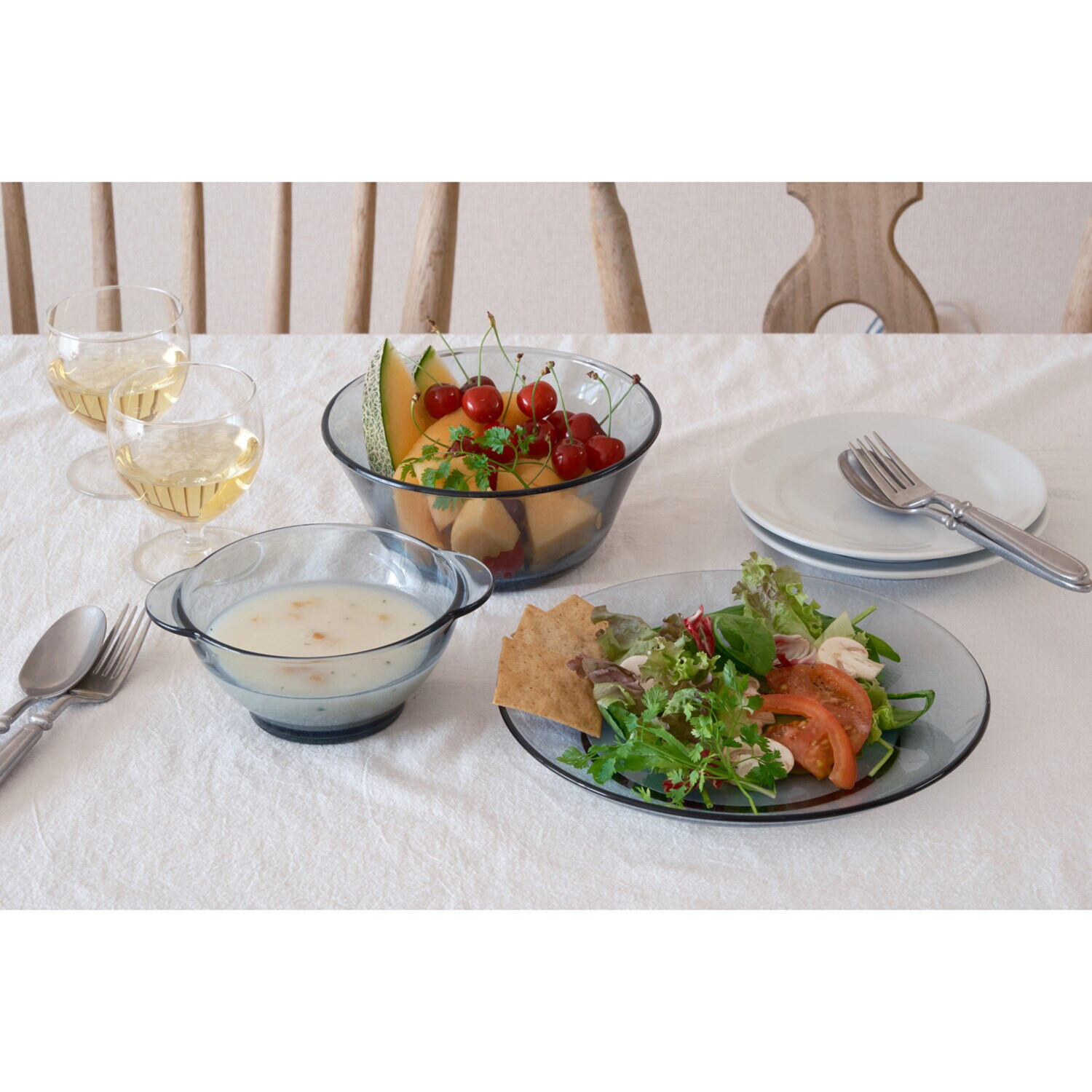 ケヴンハウン カラーガラス耳付きボウル