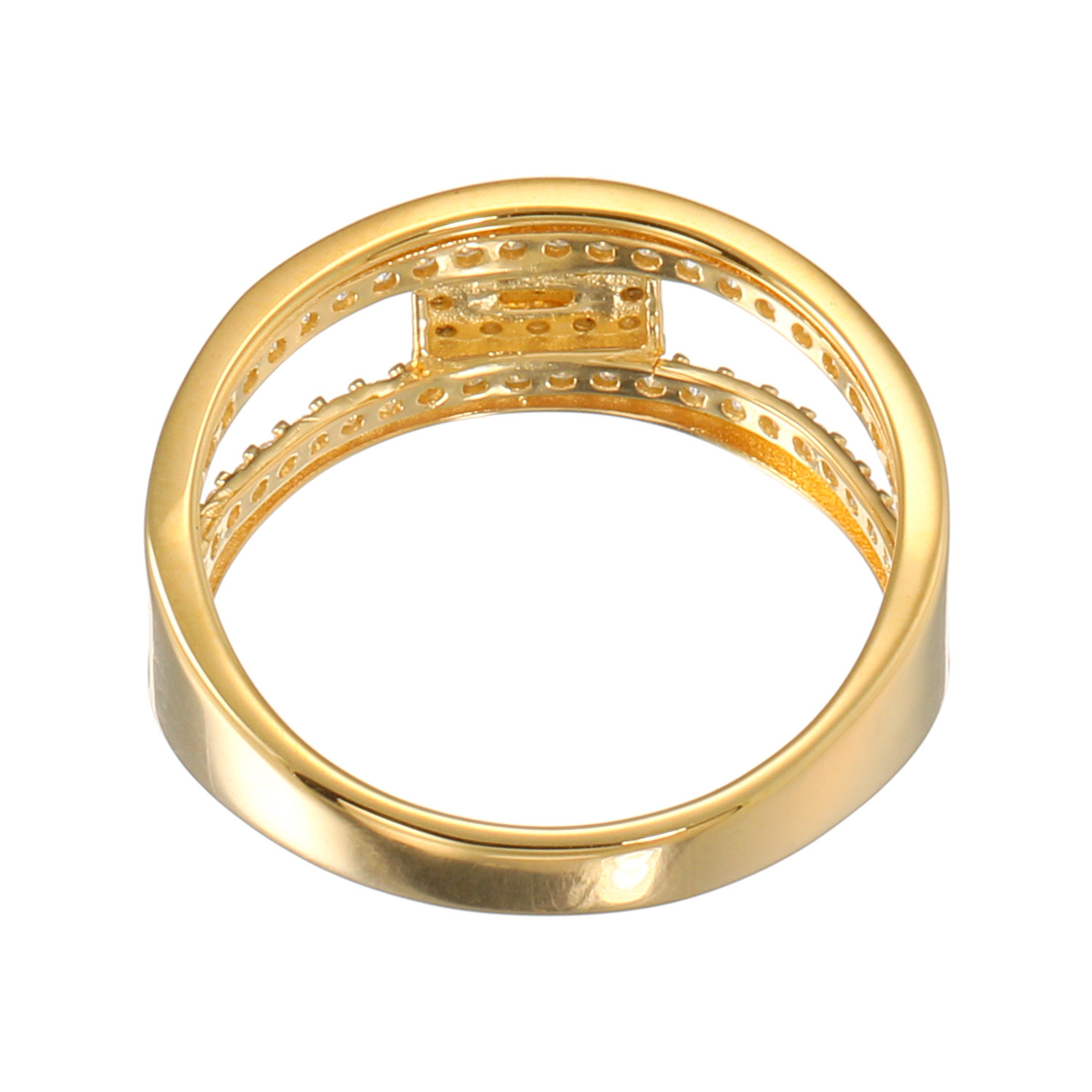 ブリランテステッラ シルバー ＣＺ バゲットカット ポイントデザインリング