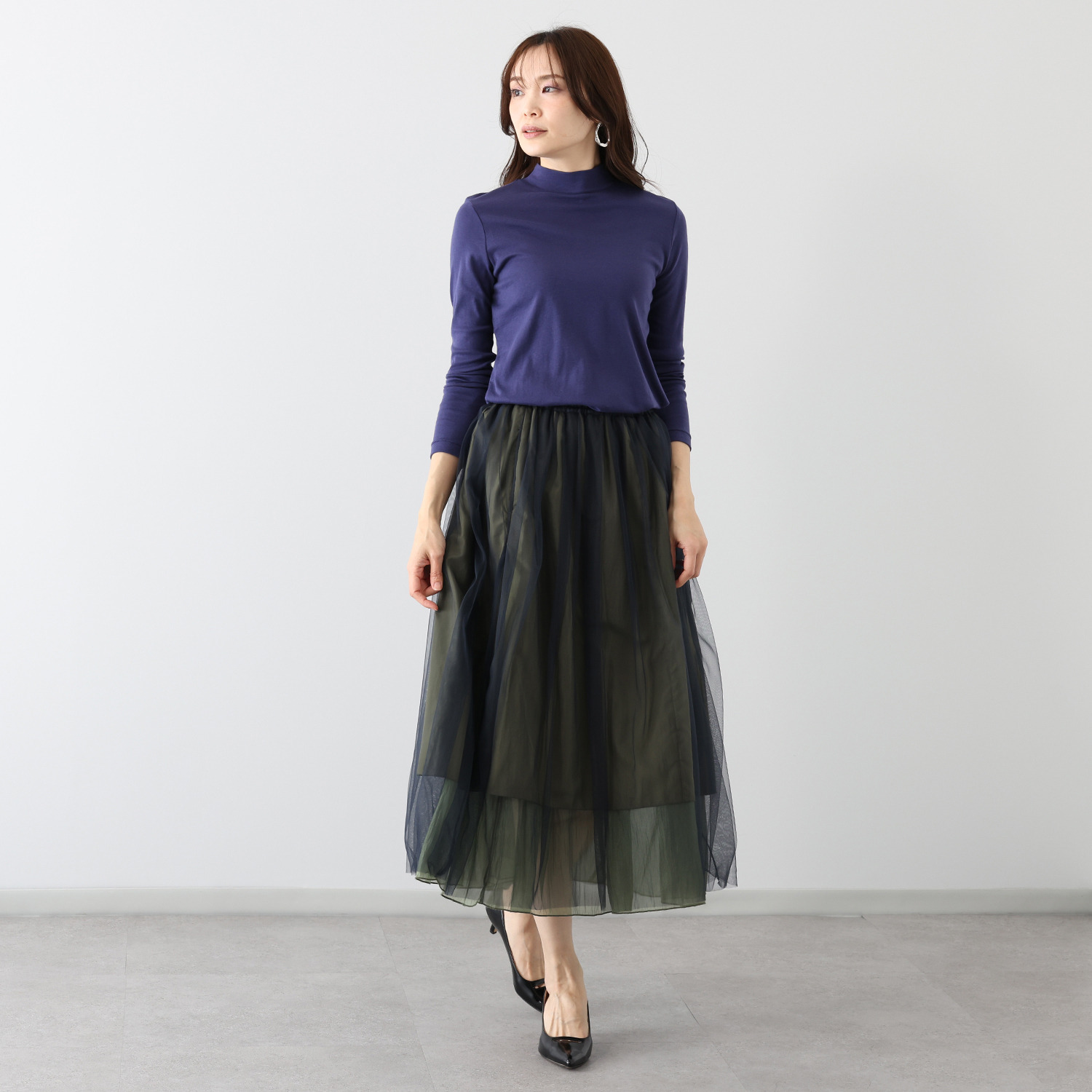 エイガールズ ＬＯＴＵＳシリーズ スビン綿混 マシュふわ（Ｒ） ハイネックプルオーバー