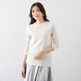 エイガールズ LOTUSシリーズ スビン綿混 マシュふわ(R) ボートネックプルオーバー