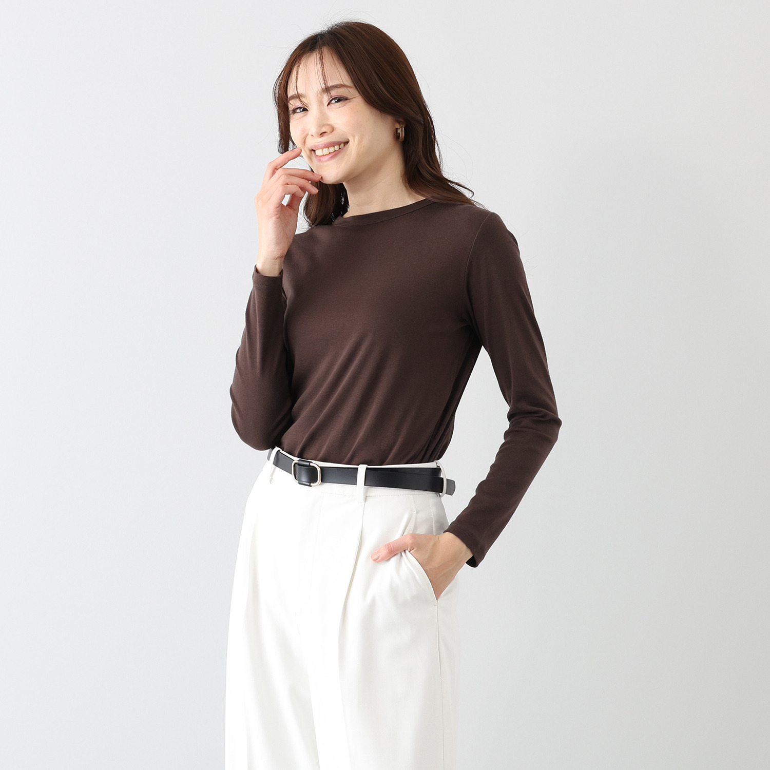 エイガールズ ＬＯＴＵＳシリーズ スビン綿混 マシュふわ（Ｒ） ボートネックプルオーバー