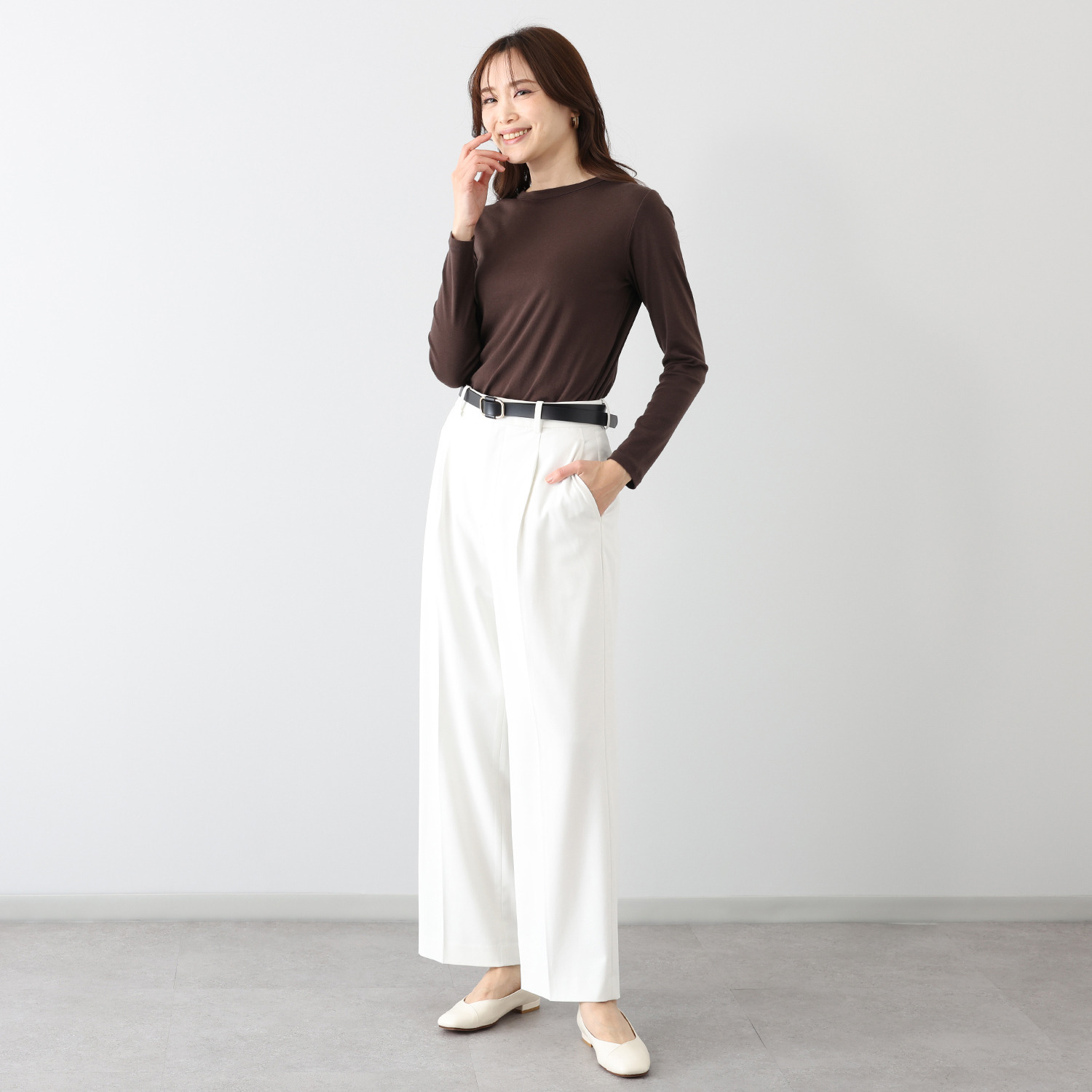 エイガールズ ＬＯＴＵＳシリーズ スビン綿混 マシュふわ（Ｒ） ボートネックプルオーバー