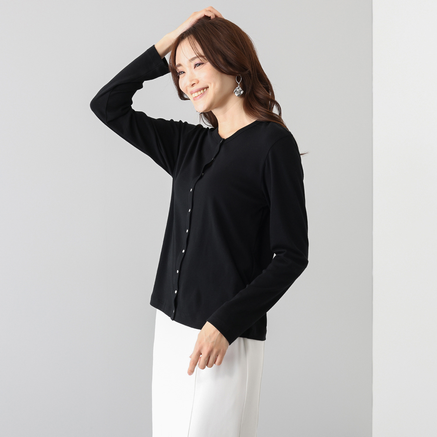 エイガールズ ＬＯＴＵＳシリーズ スビン綿混 マシュふわ（Ｒ） カーディガン