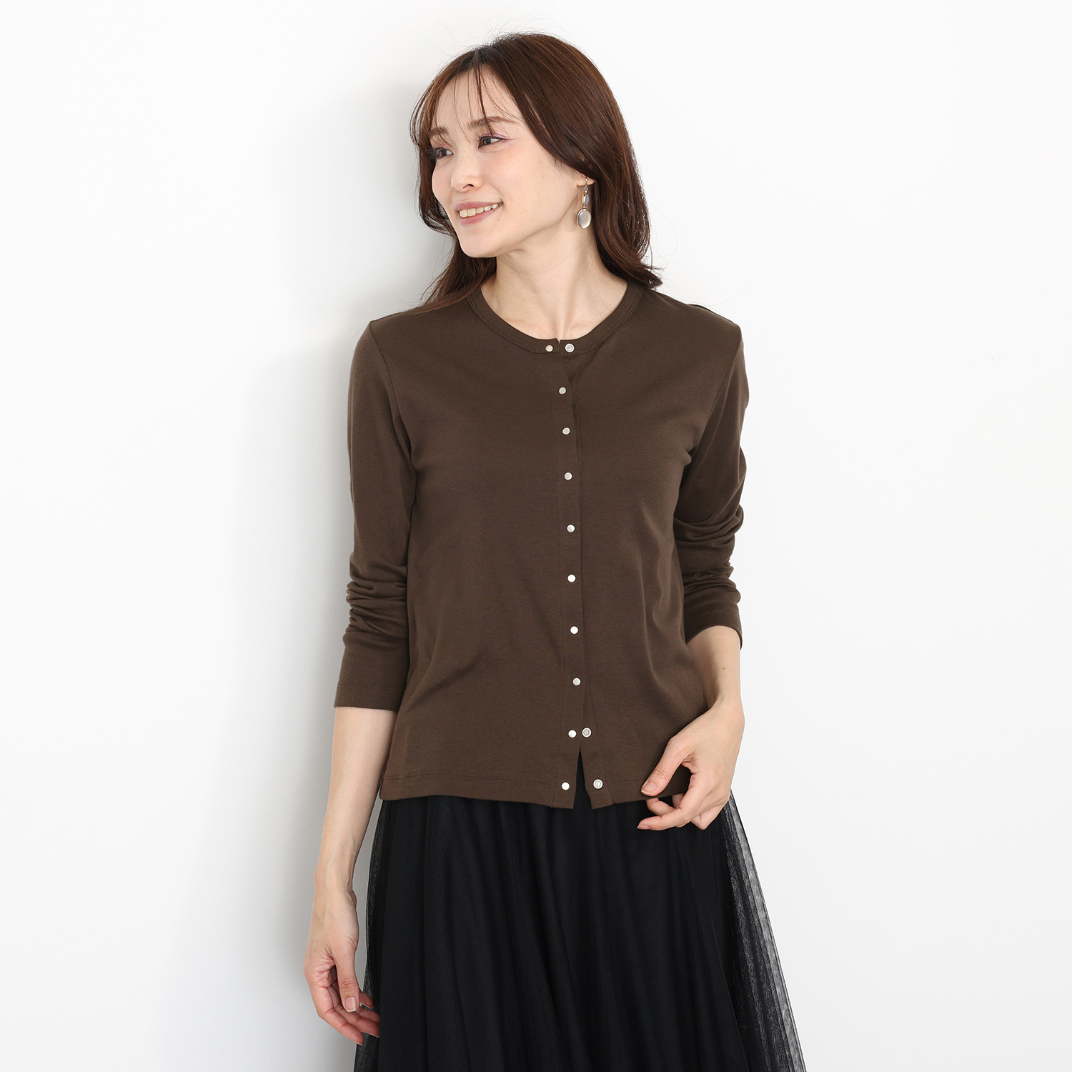 エイガールズ ＬＯＴＵＳシリーズ スビン綿混 マシュふわ（Ｒ） カーディガン