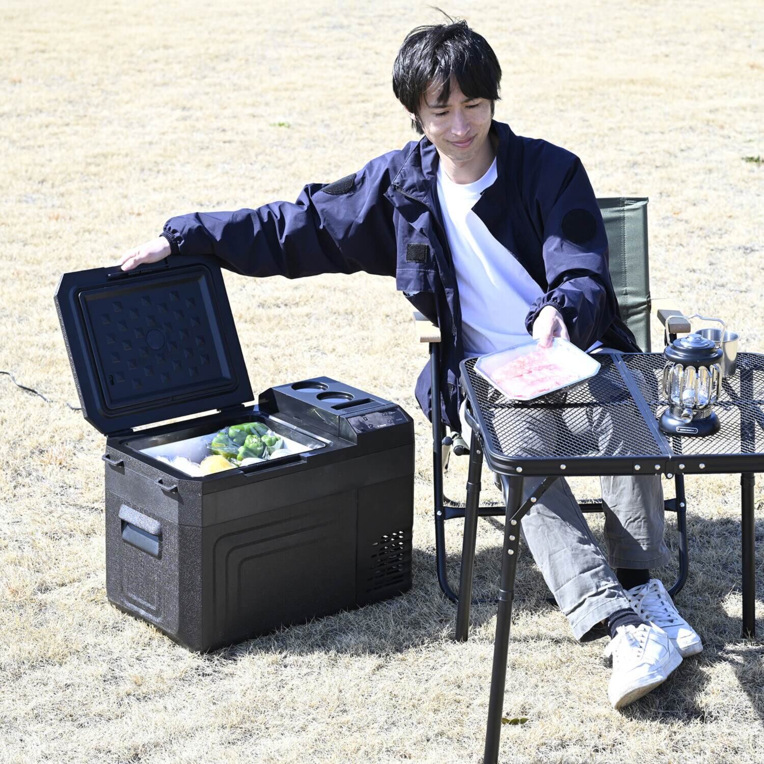 ＹＡＭＡＺＥＮ 車内でも室内でも使える！ ポータブル冷凍冷蔵庫 大容量２５リットル ＹＦＲ−ＡＣ２５１ ＜リサイクル回収無し＞