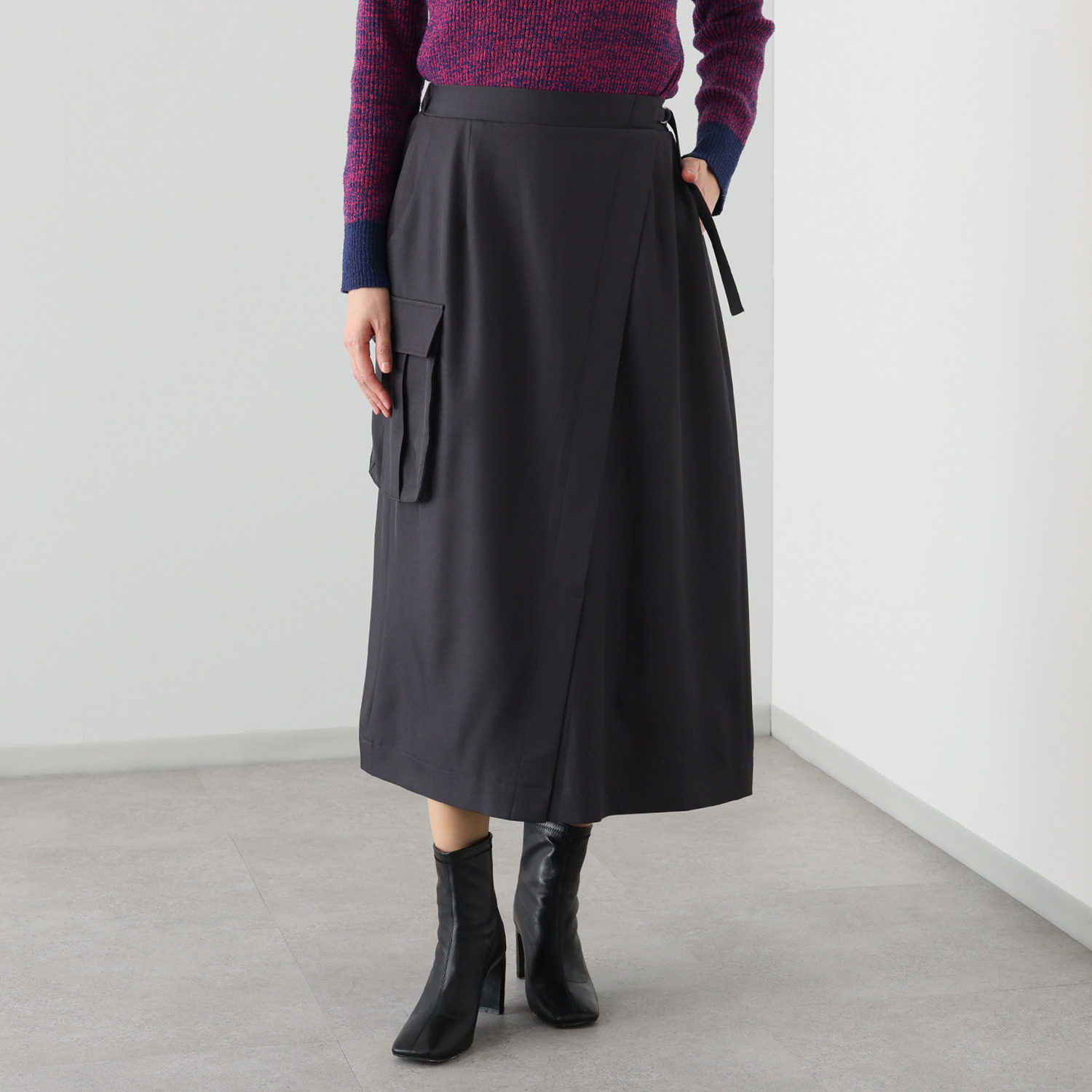 マチュート ポケットが主役 こなれラップ風スカート