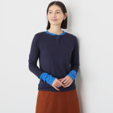 イクシーズ アクセントカラー プルオーバー