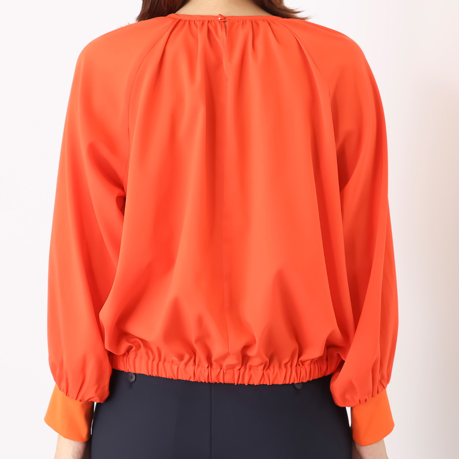 メリオン 贅沢なギャザーが リラックス＆エレガント ふわっと軽やかな プルオーバーブラウス