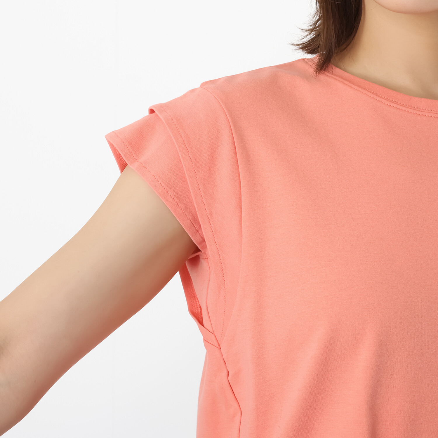 ウタオ 多機能 シルケット加工 フレンチスリーブ プルオーバー