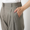 ウタオ フレンチリネン混 ストレッチ ストレートパンツ