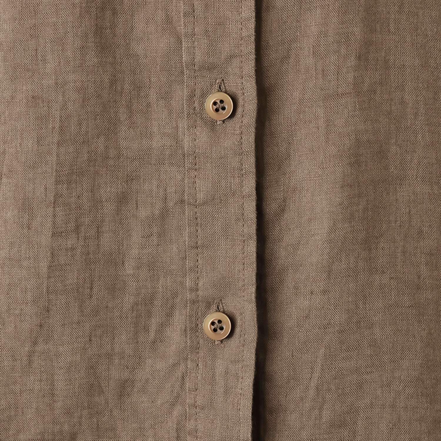 ウタオ フレンチリネン１００％ ドローストリング ショートブルゾン