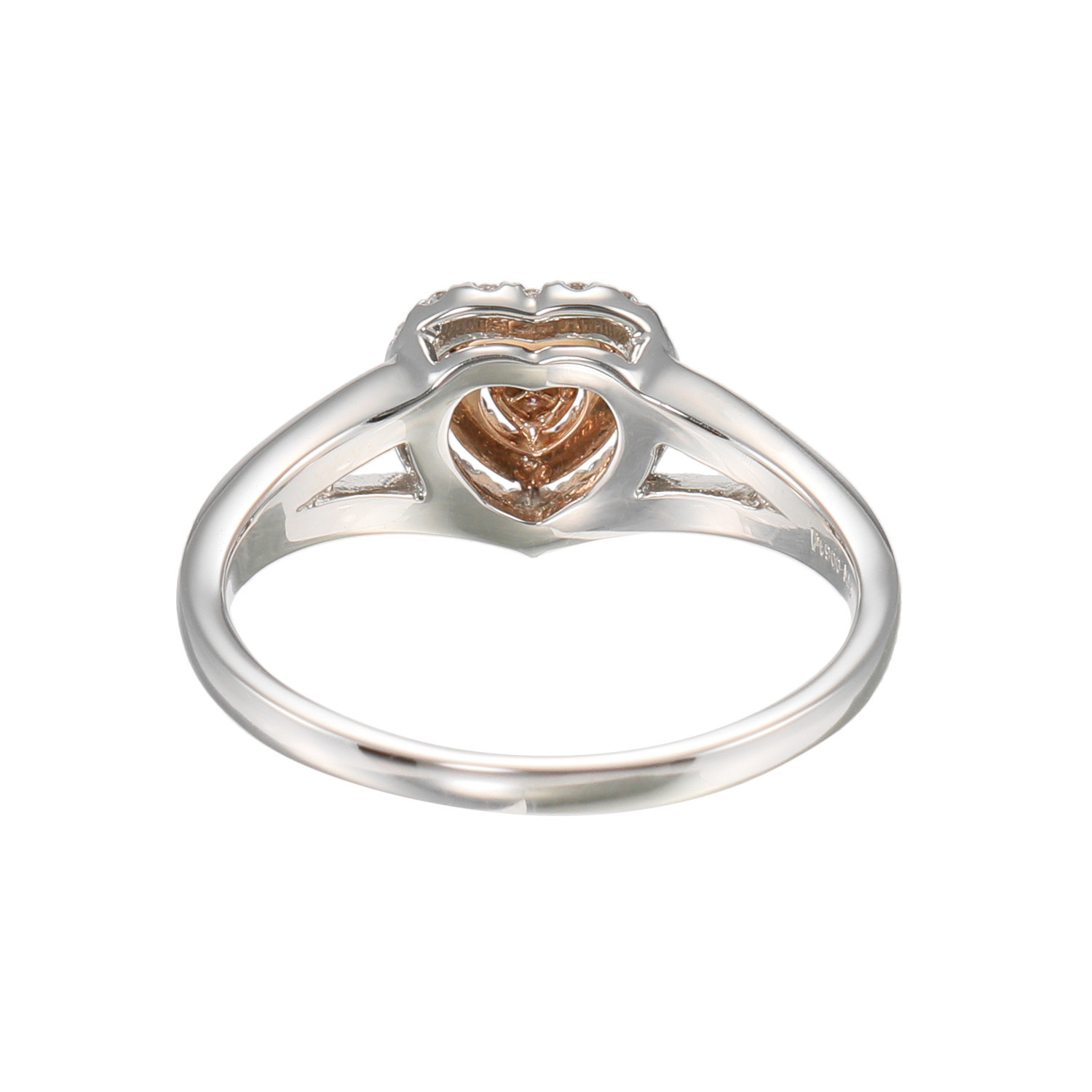 ラビオス プラチナ９００ アーガイル産 ファンシー ピンクダイヤモンド ハートデザインリング ＜鑑別書付＞