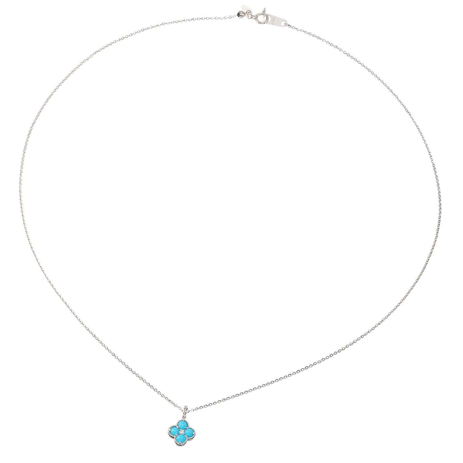 スリーピングビューティー バイ　ディーラリエ プラチナ９５０ ターコイズ＆ダイヤモンド フラワーデザイン ペンダント