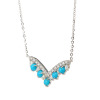スリーピングビューティー バイ　ディーラリエ プラチナ９５０ ターコイズ＆ダイヤモンド ティアラデザイン ネックレス