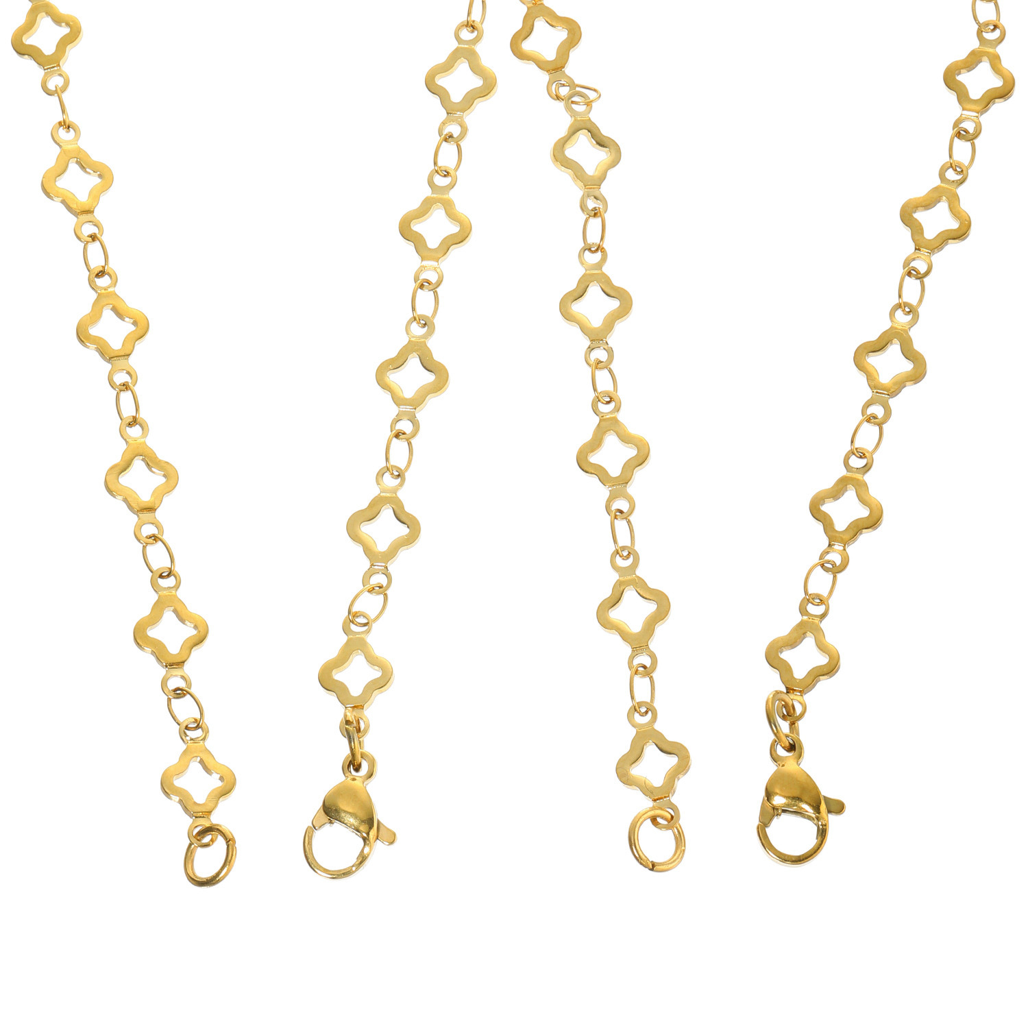 エービーステン ステンレス エレガントチェーン ロングネックレス＆ ブレスレットセット