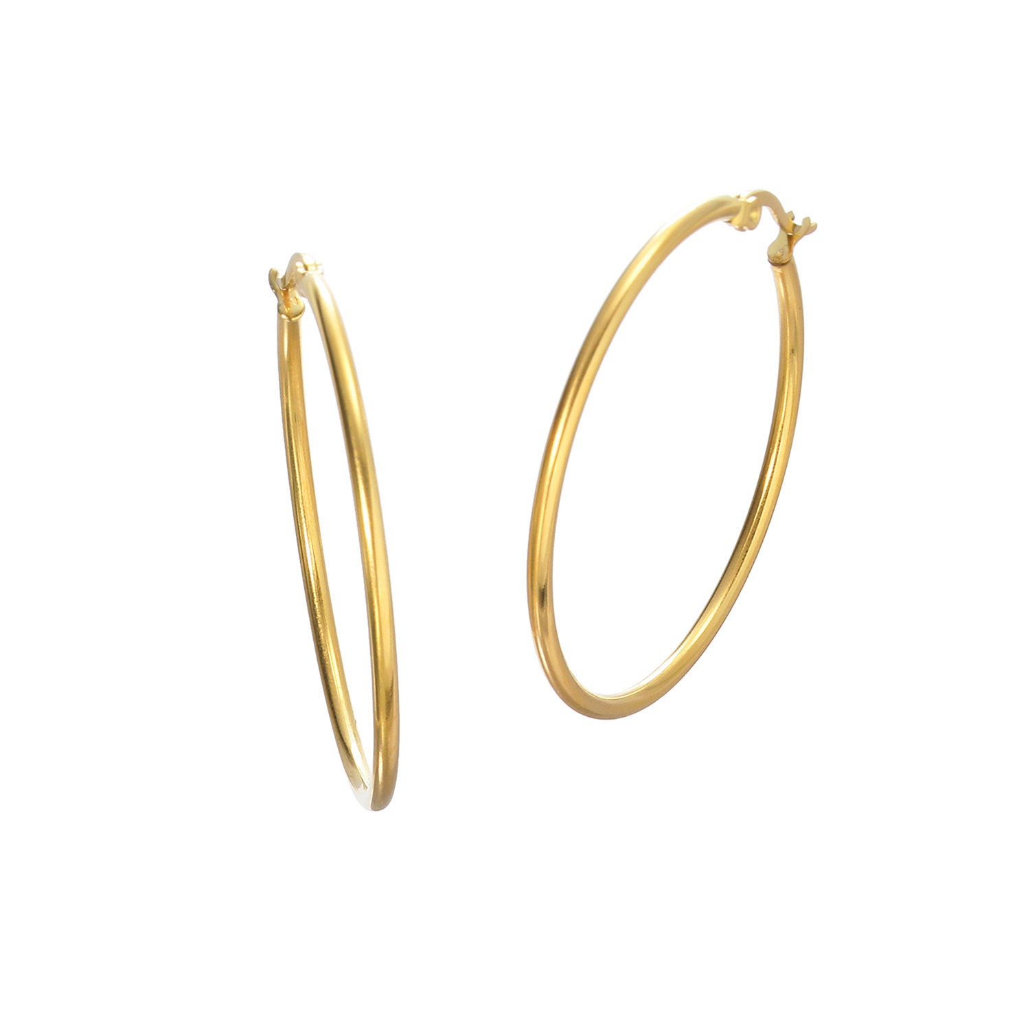 エービーステン ステンレス シンプル フープピアス